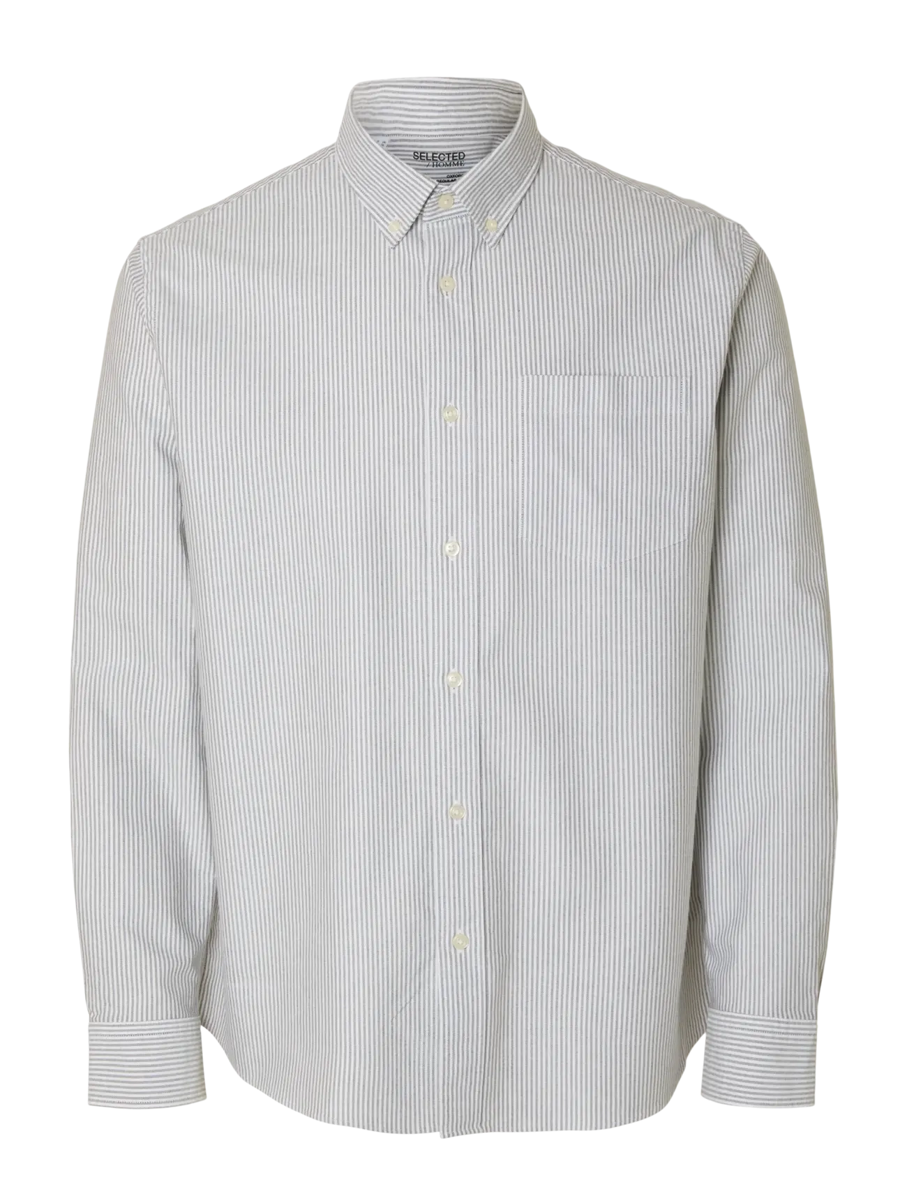Selected SLMREGCOLE RICK-OX SHIRT LS NOOS - Riided - FOREST NIGHT / grey