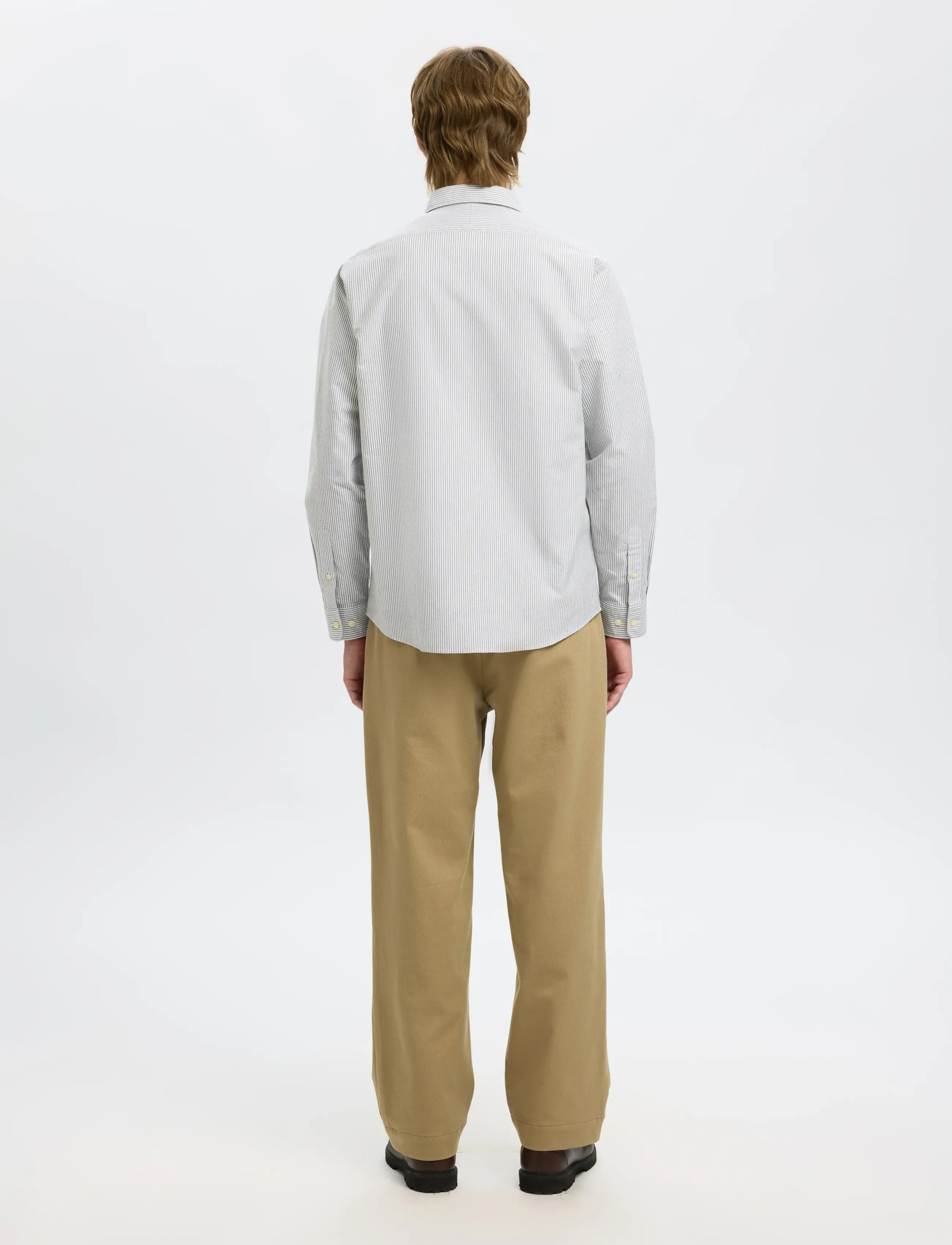 Selected - SLMREGCOLE RICK-OX SHIRT LS NOOS - stribede skjorter - forest night - 2