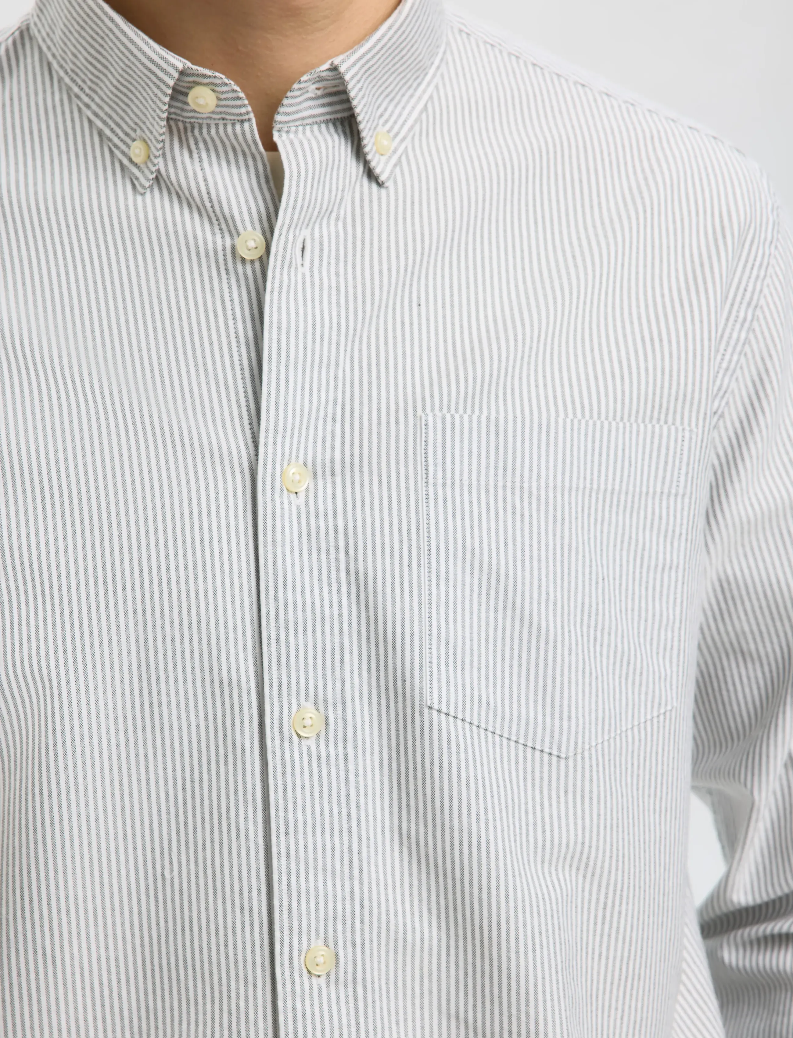 Selected - SLMREGCOLE RICK-OX SHIRT LS NOOS - stribede skjorter - forest night - 4