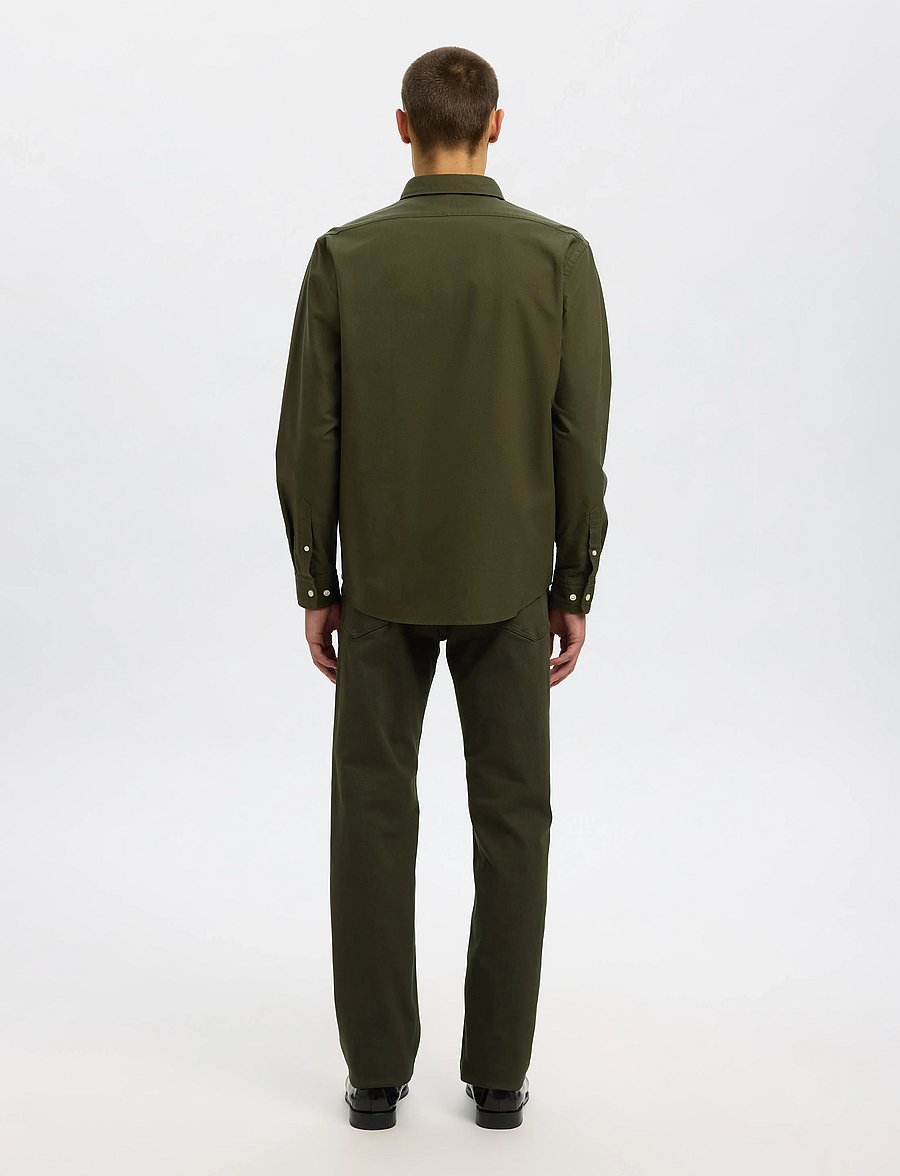 Selected - SLMREGCOLE RICK-OX SHIRT LS NOOS - chemises à rayures - forest night - 2