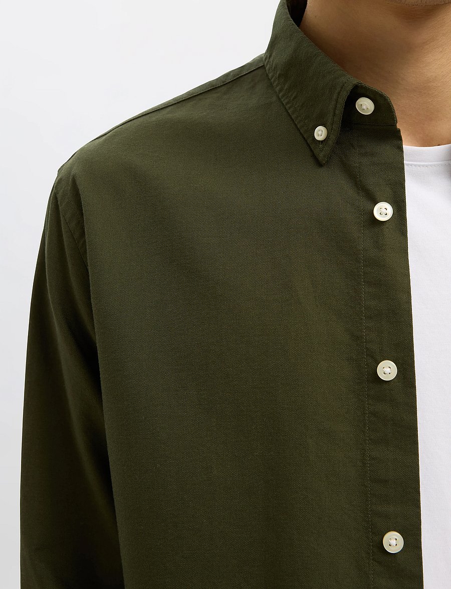 Selected - SLMREGCOLE RICK-OX SHIRT LS NOOS - chemises à rayures - forest night - 5