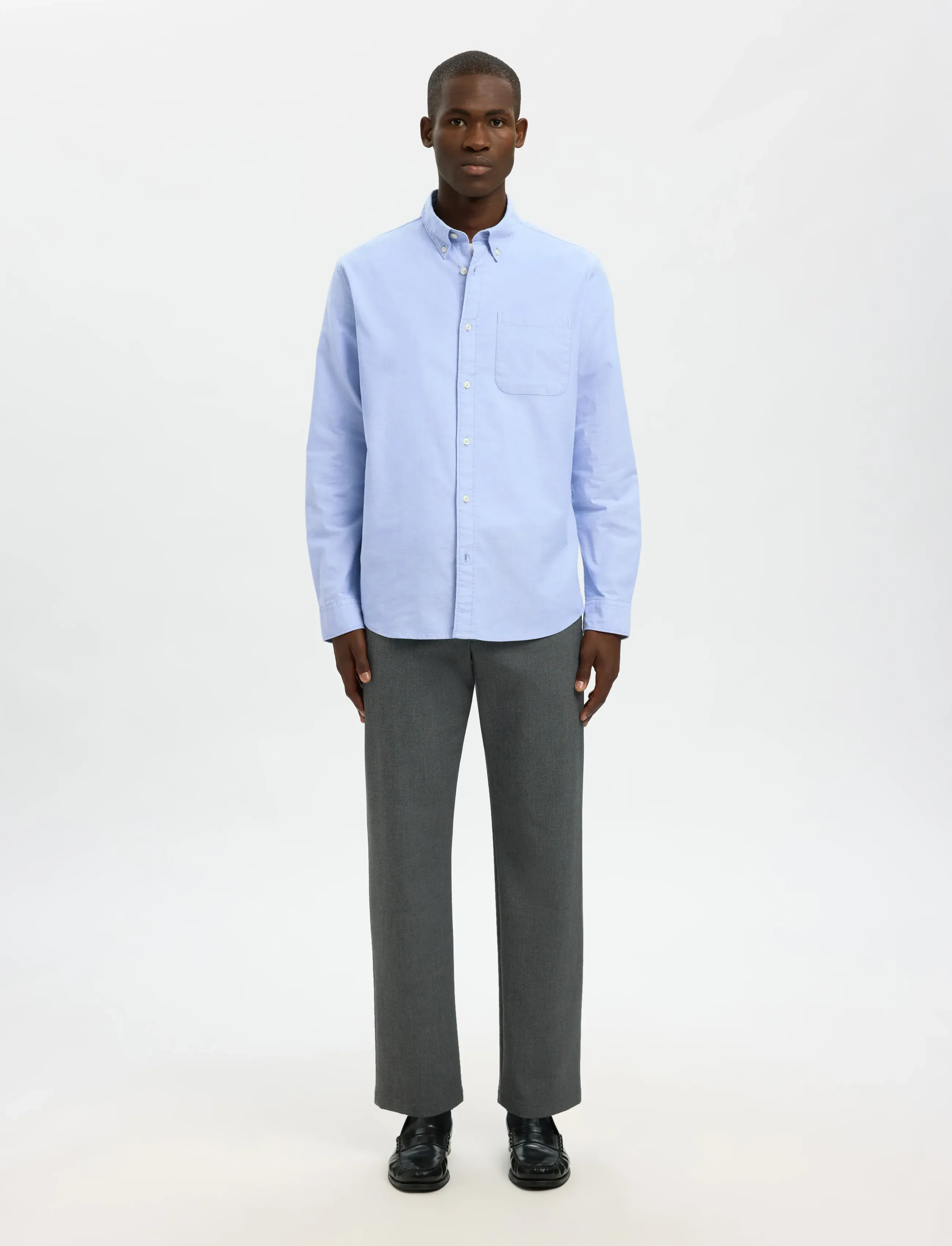 Selected SLMREGCOLE RICK-OX SHIRT LS NOOS - Chemises Oxford - LIGHT BLUE / blue