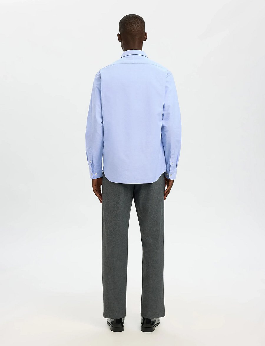 Selected - SLMCOLE-RICK OX REG LS SHIRT NOOS - chemises à rayures - light blue - 2