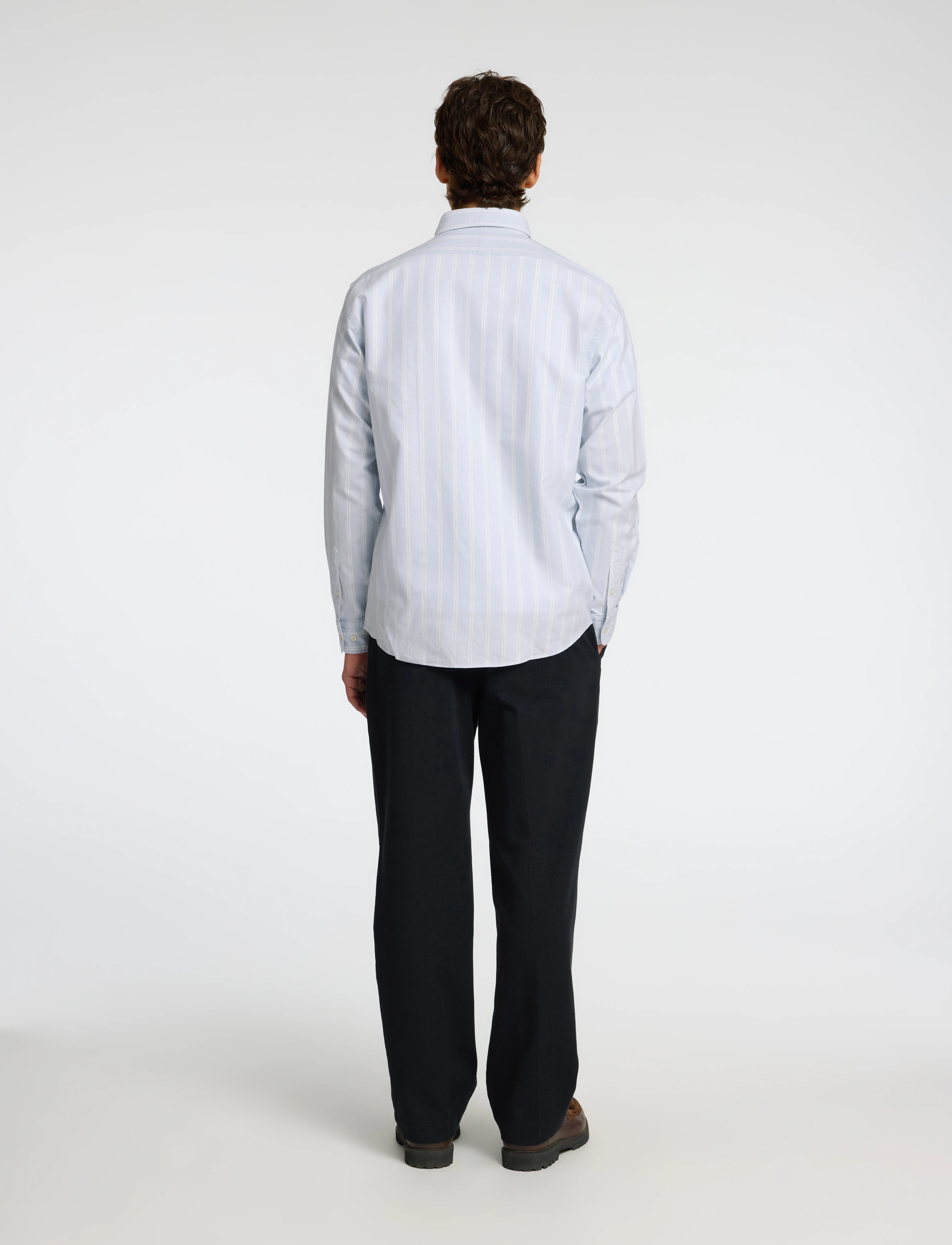 Selected - SLMREGCOLE RICK-OX SHIRT LS NOOS - stribede skjorter - light blue - 2