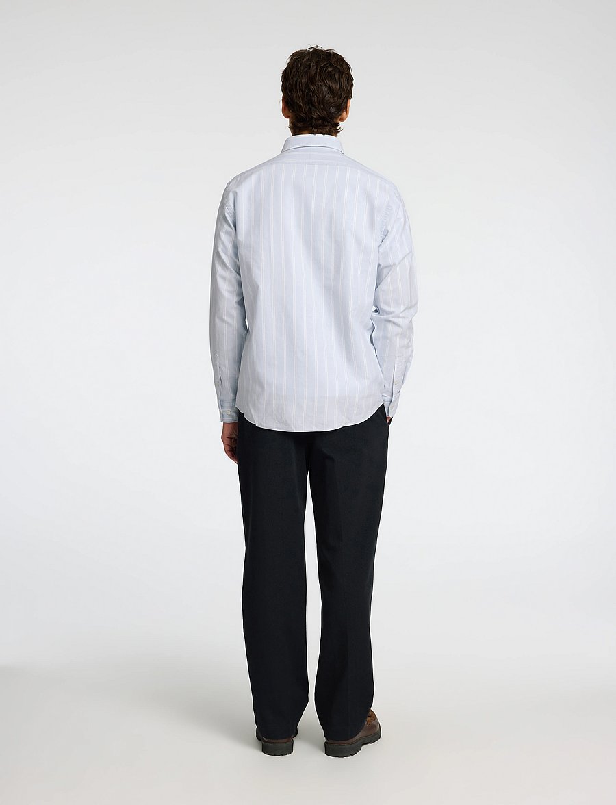 Selected - SLMREGCOLE RICK-OX SHIRT LS NOOS - gestreifte hemden - light blue - 2