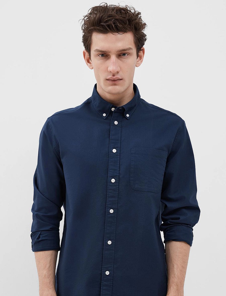Selected - SLMREGCOLE RICK-OX SHIRT LS NOOS - triibulised särgid - moonlit ocean - 5