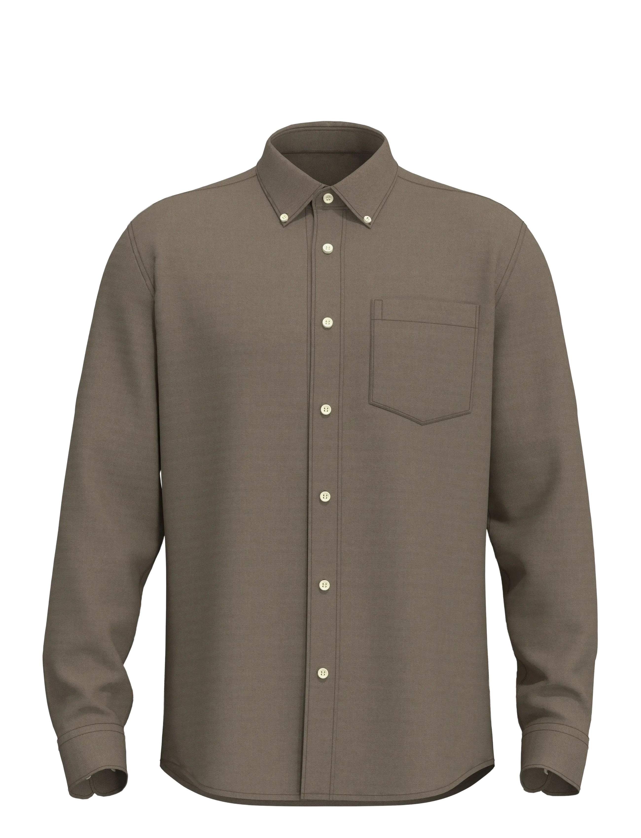 Selected - SLMREGCOLE RICK-OX SHIRT LS NOOS - stribede skjorter - morel - 1