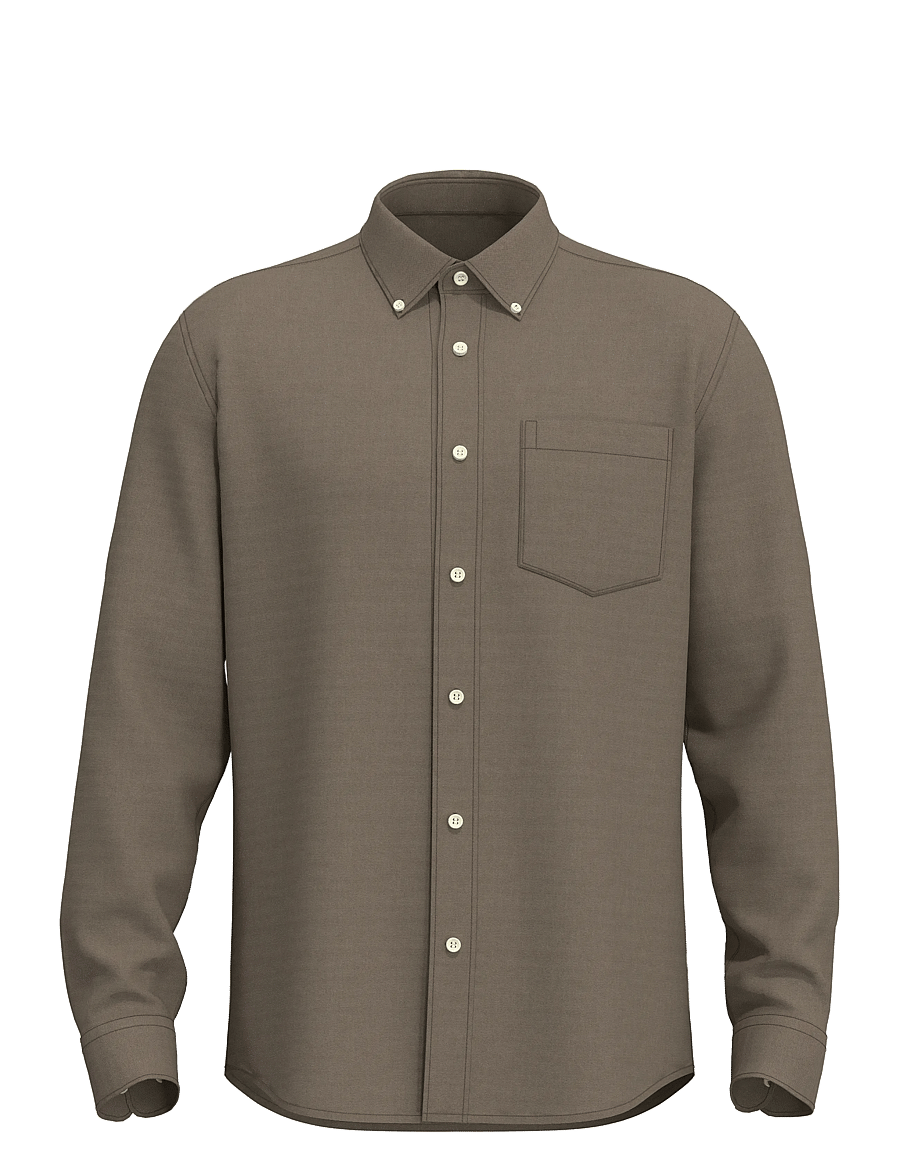 Selected - SLMREGCOLE RICK-OX SHIRT LS NOOS - triibulised särgid - morel - 1