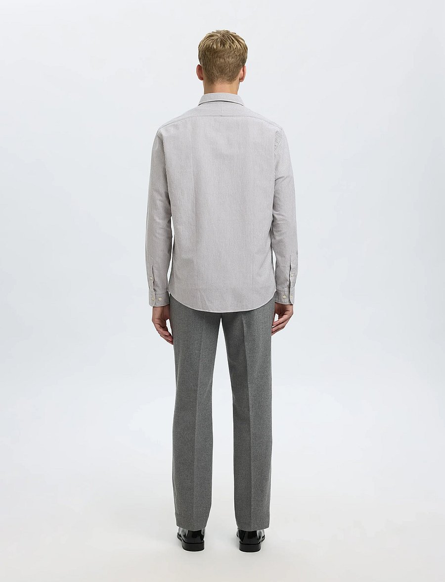 Selected - SLMREGCOLE RICK-OX SHIRT LS NOOS - chemises à rayures - morel - 3
