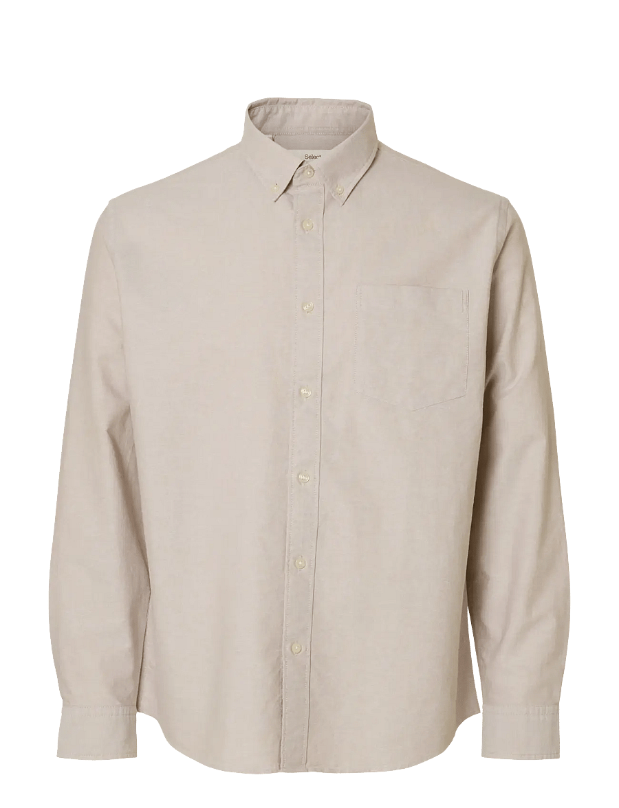 Selected - SLMCOLE-RICK OX REG LS SHIRT NOOS - triibulised särgid - savannah tan - 1