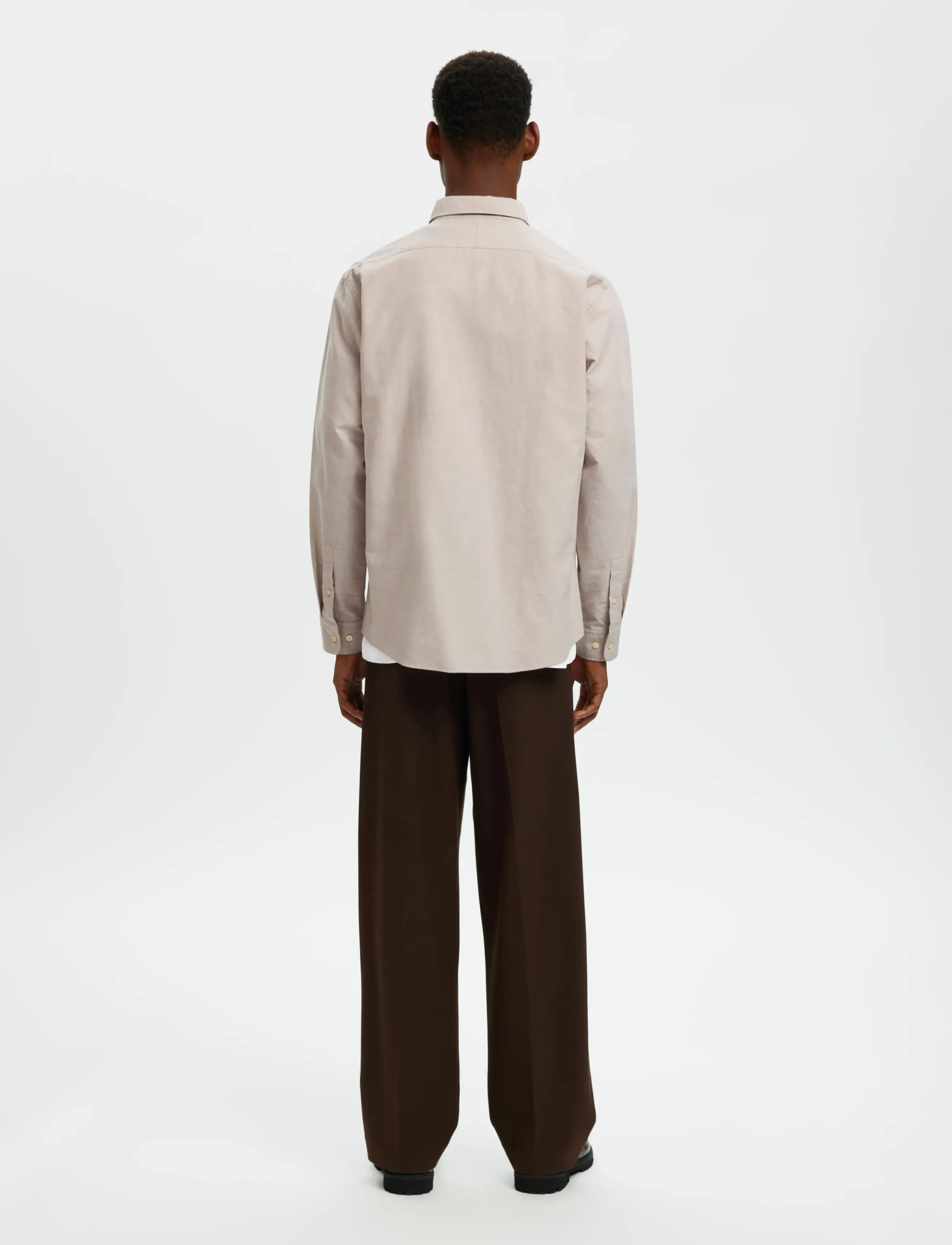 Selected - SLMREGCOLE RICK-OX SHIRT LS NOOS - stribede skjorter - savannah tan - 2