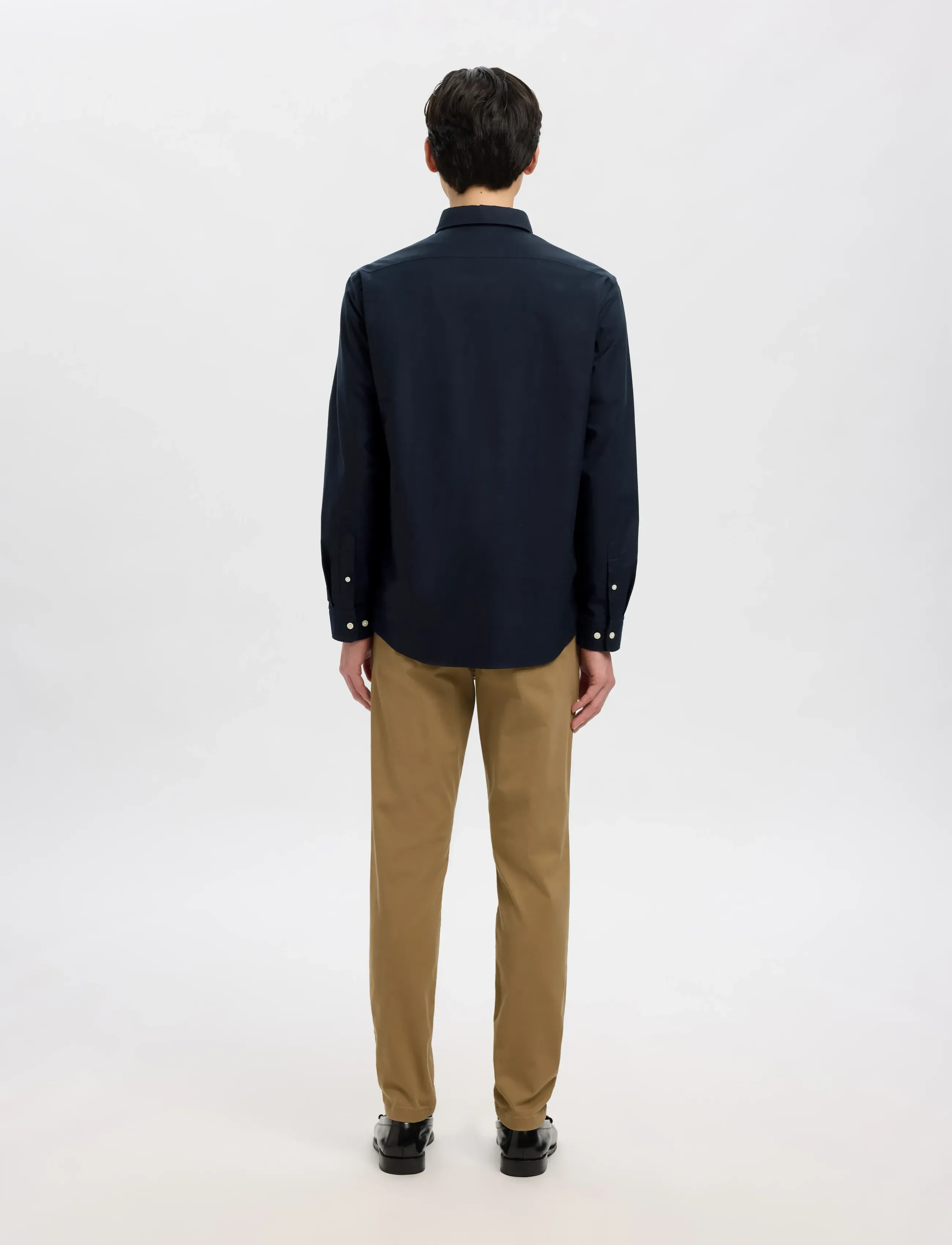 Selected - SLMREGCOLE RICK-OX SHIRT LS NOOS - stribede skjorter - sky captain - 2