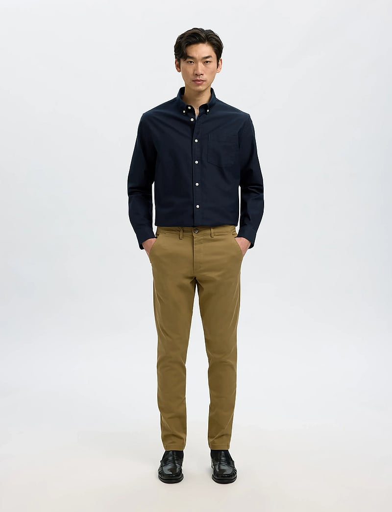 Selected - SLHREGRICK-OX SHIRT LS NOOS - stribede skjorter - sky captain - 3