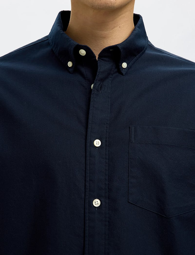 Selected - SLHREGRICK-OX SHIRT LS NOOS - stribede skjorter - sky captain - 4