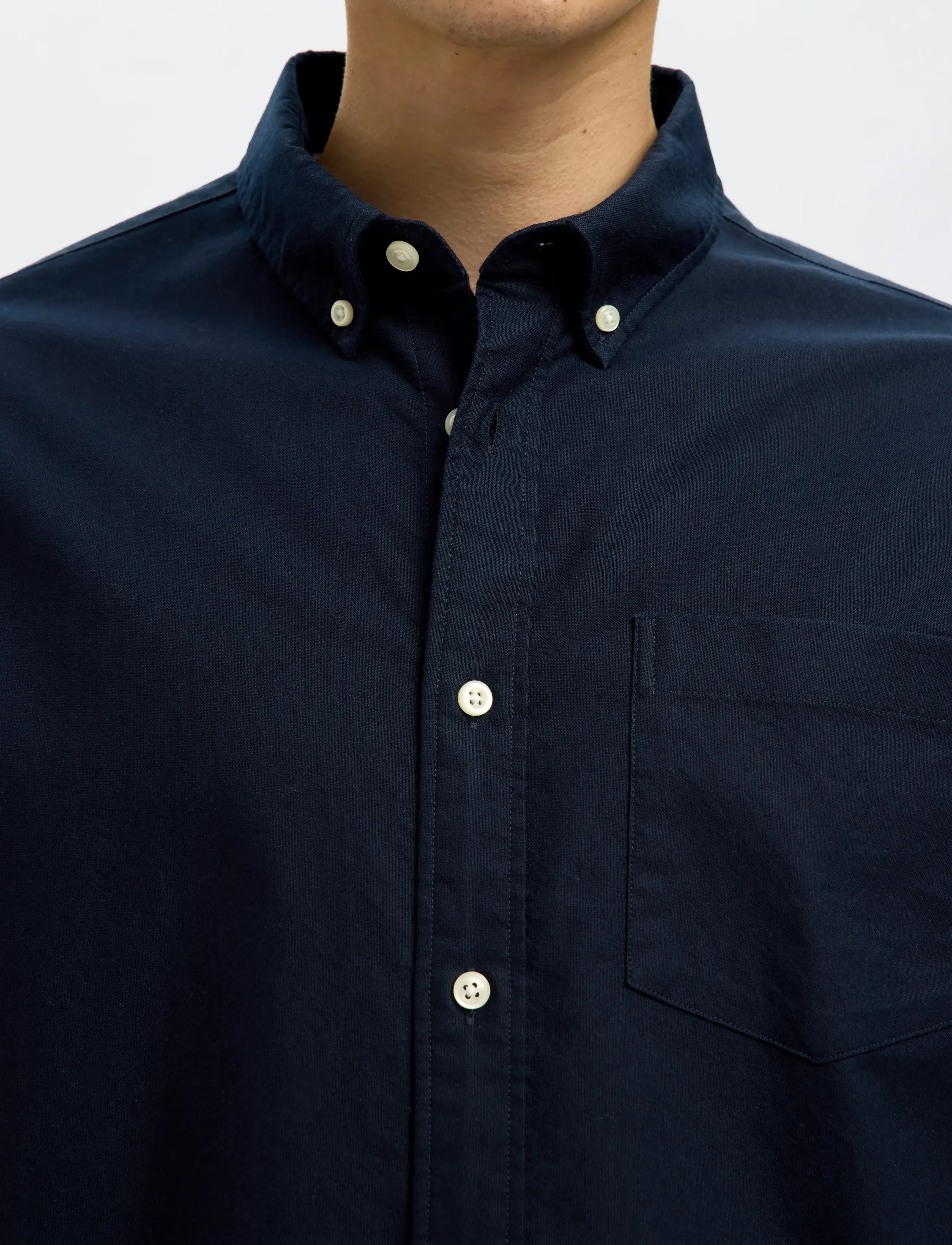 Selected - SLMREGCOLE RICK-OX SHIRT LS NOOS - stribede skjorter - sky captain - 4
