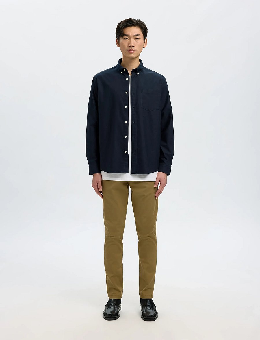 Selected - SLMREGCOLE RICK-OX SHIRT LS NOOS - triibulised särgid - sky captain - 5