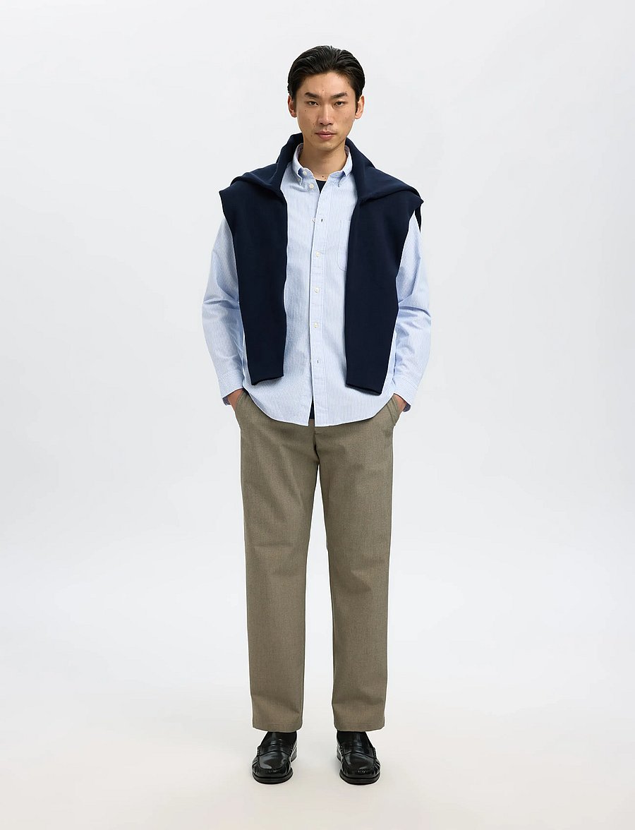 Selected - SLMREGCOLE RICK-OX SHIRT LS NOOS - triibulised särgid - skyway - 4