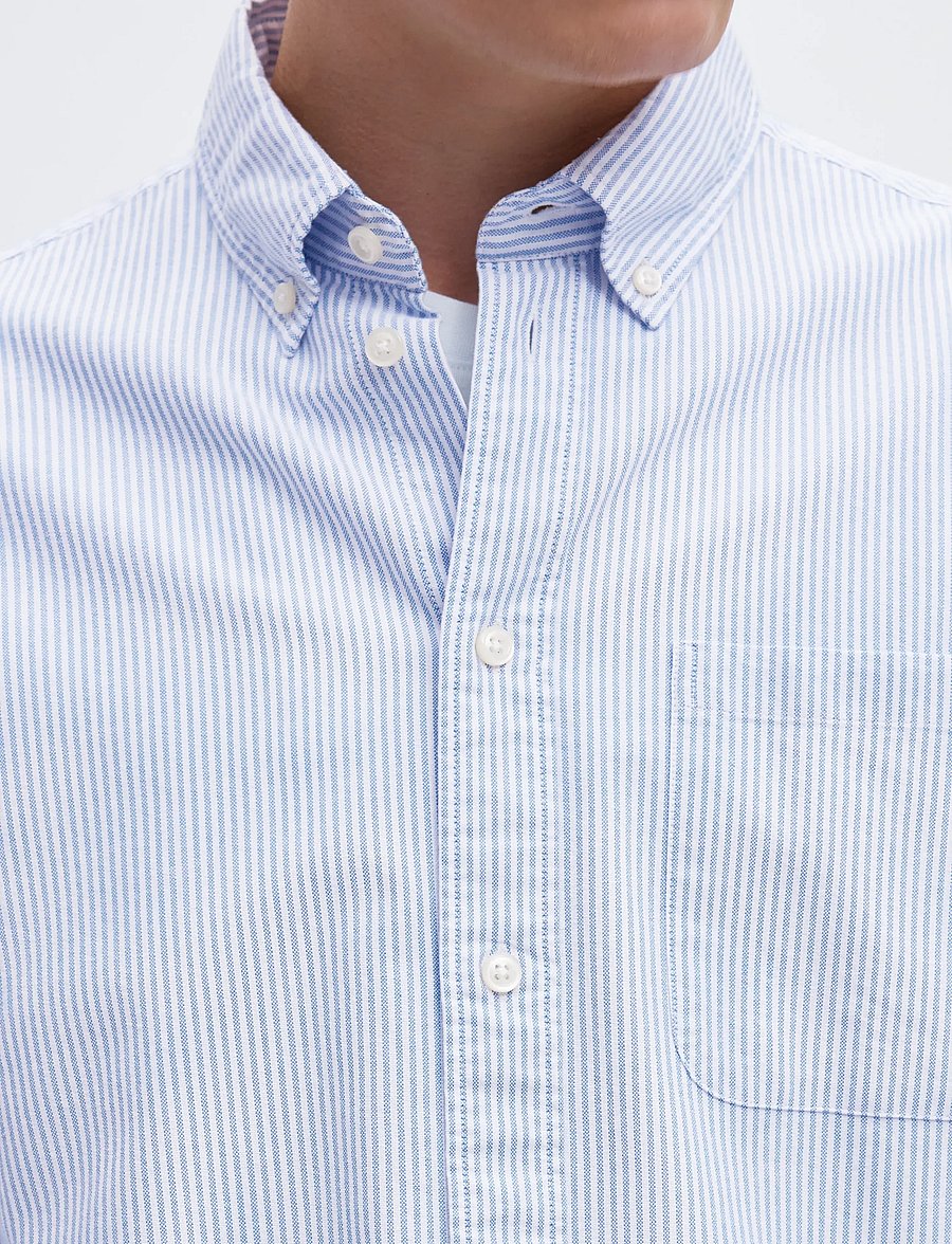 Selected - SLMCOLE-RICK OX REG LS SHIRT NOOS - stribede skjorter - skyway - 5