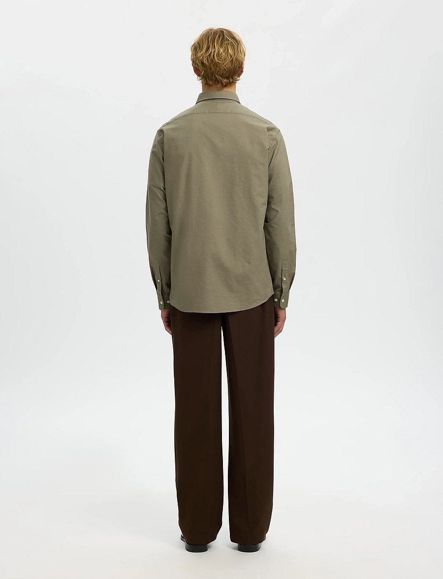 Selected - SLMREGCOLE RICK-OX SHIRT LS NOOS - triibulised särgid - vetiver - 2