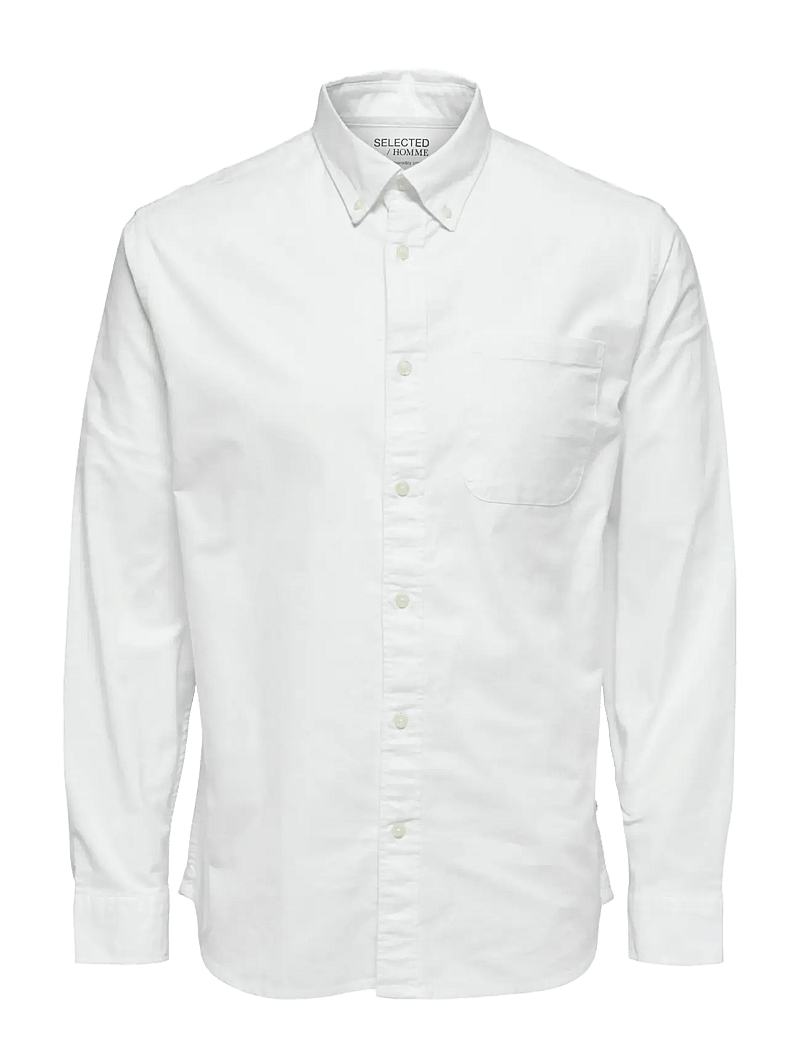 Selected - SLMREGCOLE RICK-OX SHIRT LS NOOS - koszule w paski i prążki - white - 1
