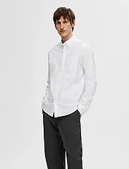 Selected Homme - SLHREGRICK-OX SHIRT LS NOOS - oxford shirts - white - 3