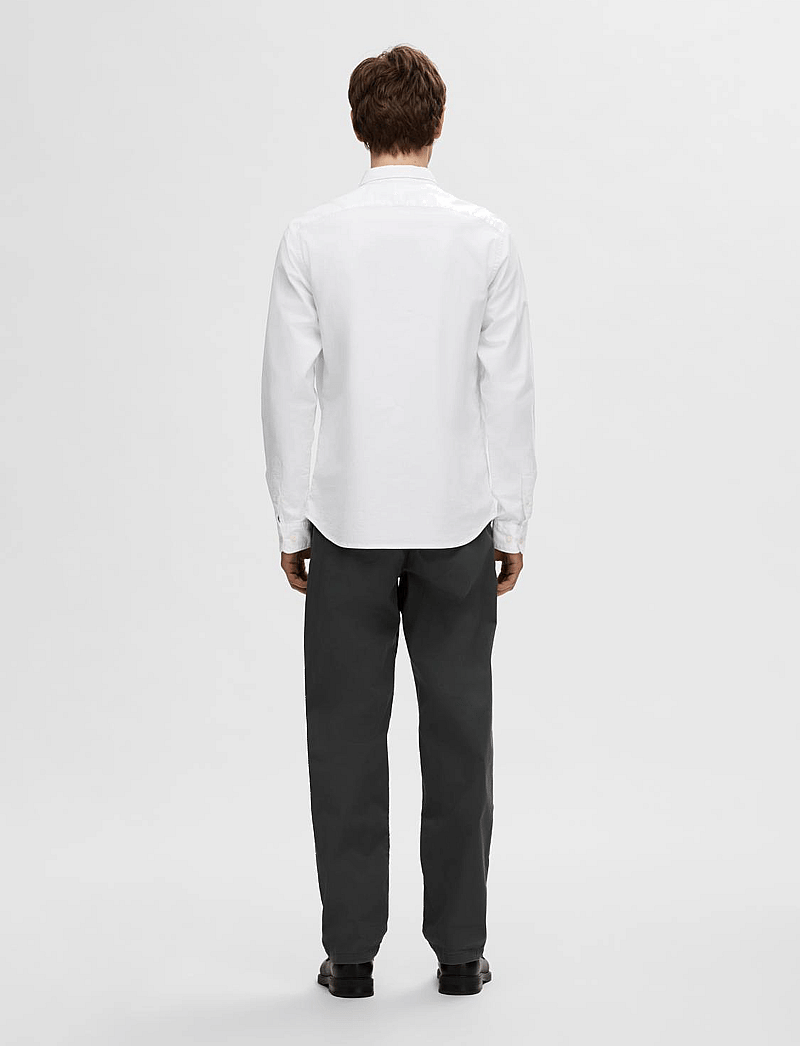 Selected - SLMREGCOLE RICK-OX SHIRT LS NOOS - koszule w paski i prążki - white - 2