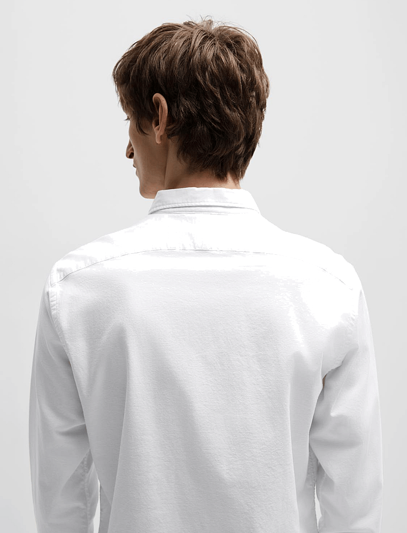 Selected - SLMREGCOLE RICK-OX SHIRT LS NOOS - koszule w paski i prążki - white - 4