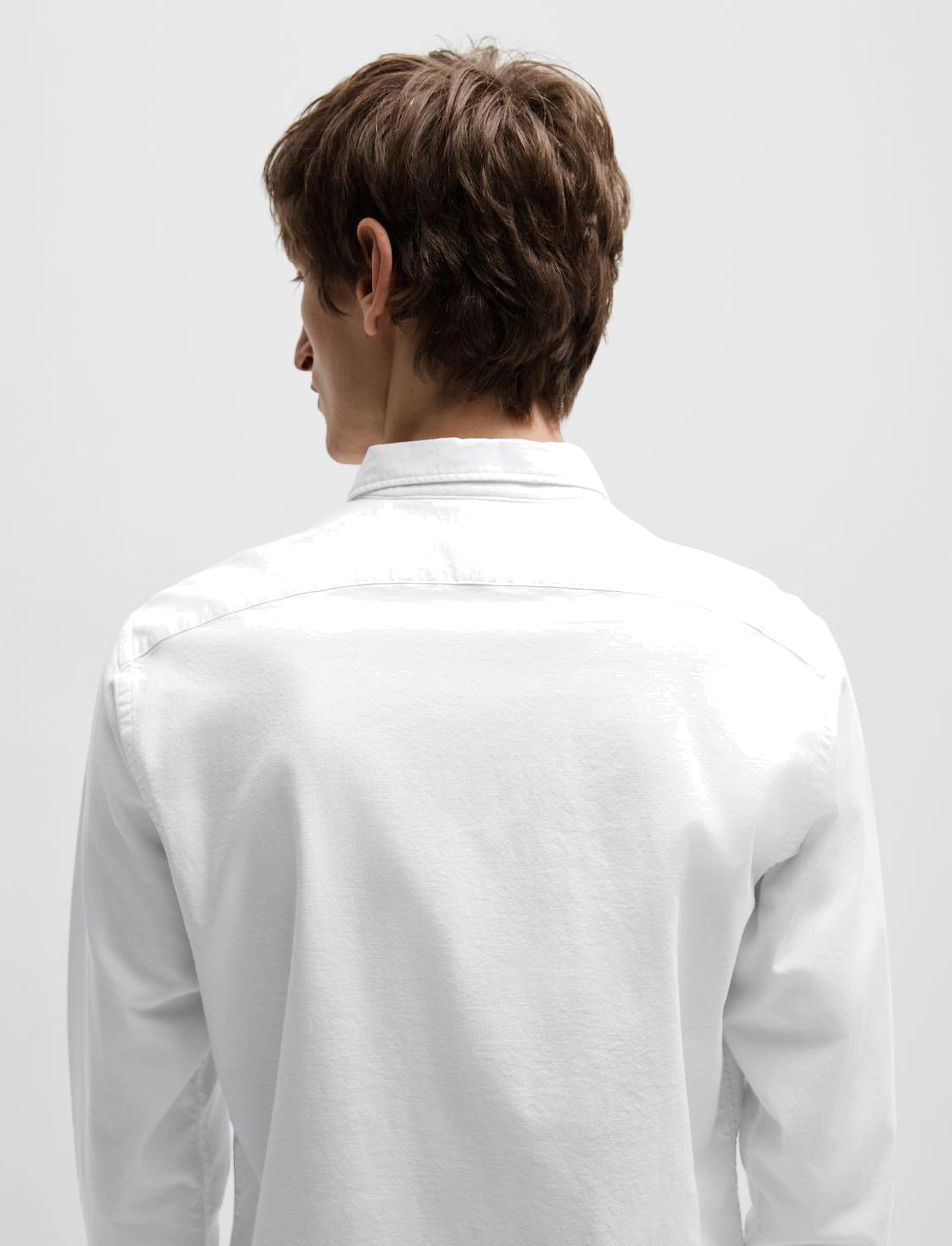 Selected - SLMREGCOLE RICK-OX SHIRT LS NOOS - dryžuoti marškiniai - white - 4