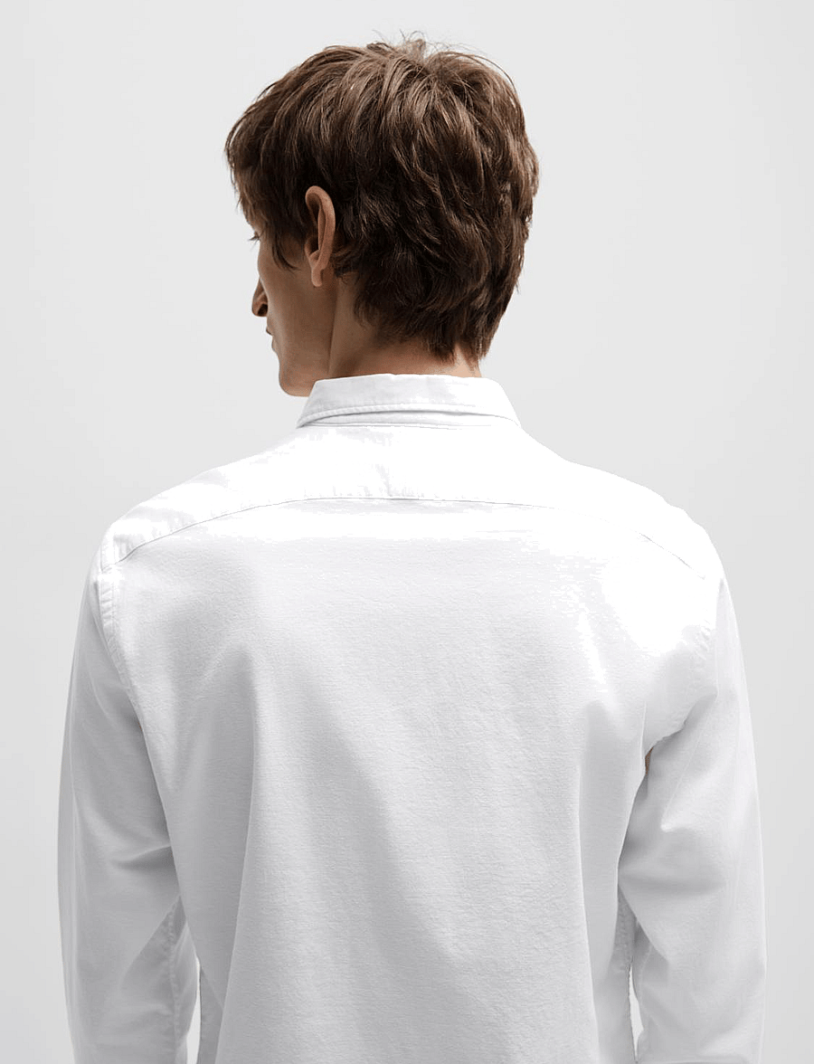 Selected - SLMREGCOLE RICK-OX SHIRT LS NOOS - dryžuoti marškiniai - white - 4