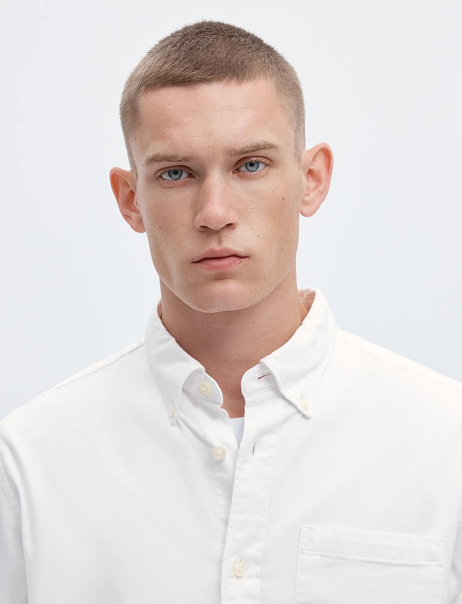 Selected - SLMCOLE-RICK OX REG LS SHIRT NOOS - gestreifte hemden - white - 4
