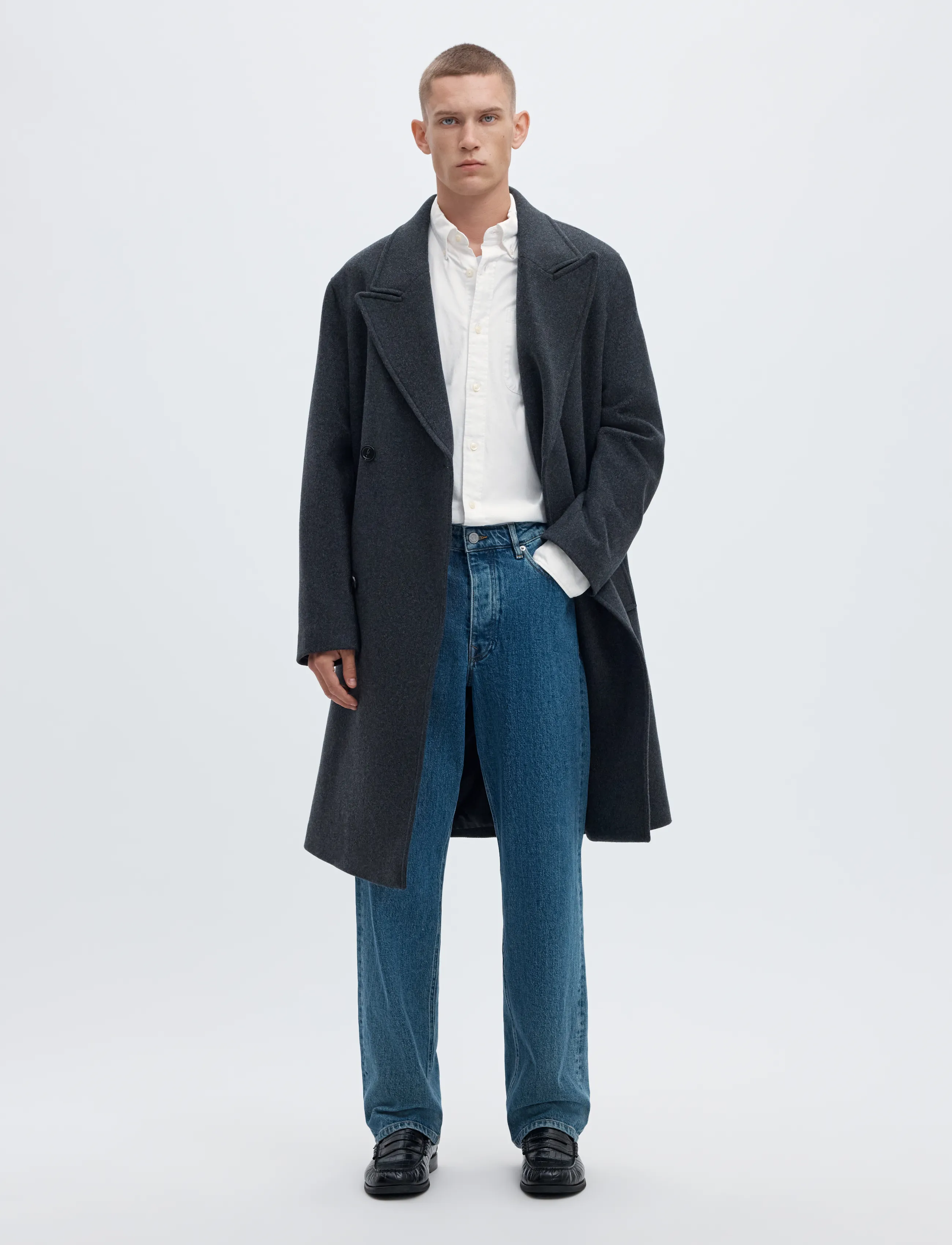 Selected - SLMCOLE-RICK OX REG LS SHIRT NOOS - gestreifte hemden - white - 5