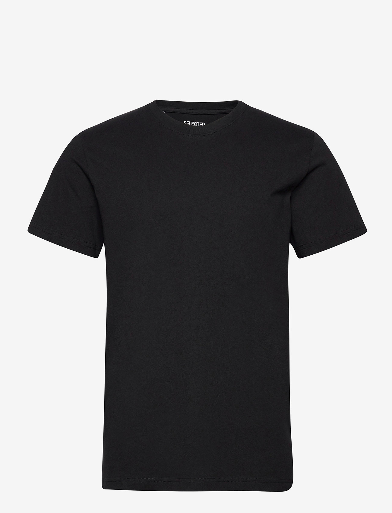 Selected - SLHNORMAN180 SS O-NECK TEE S - black - 0