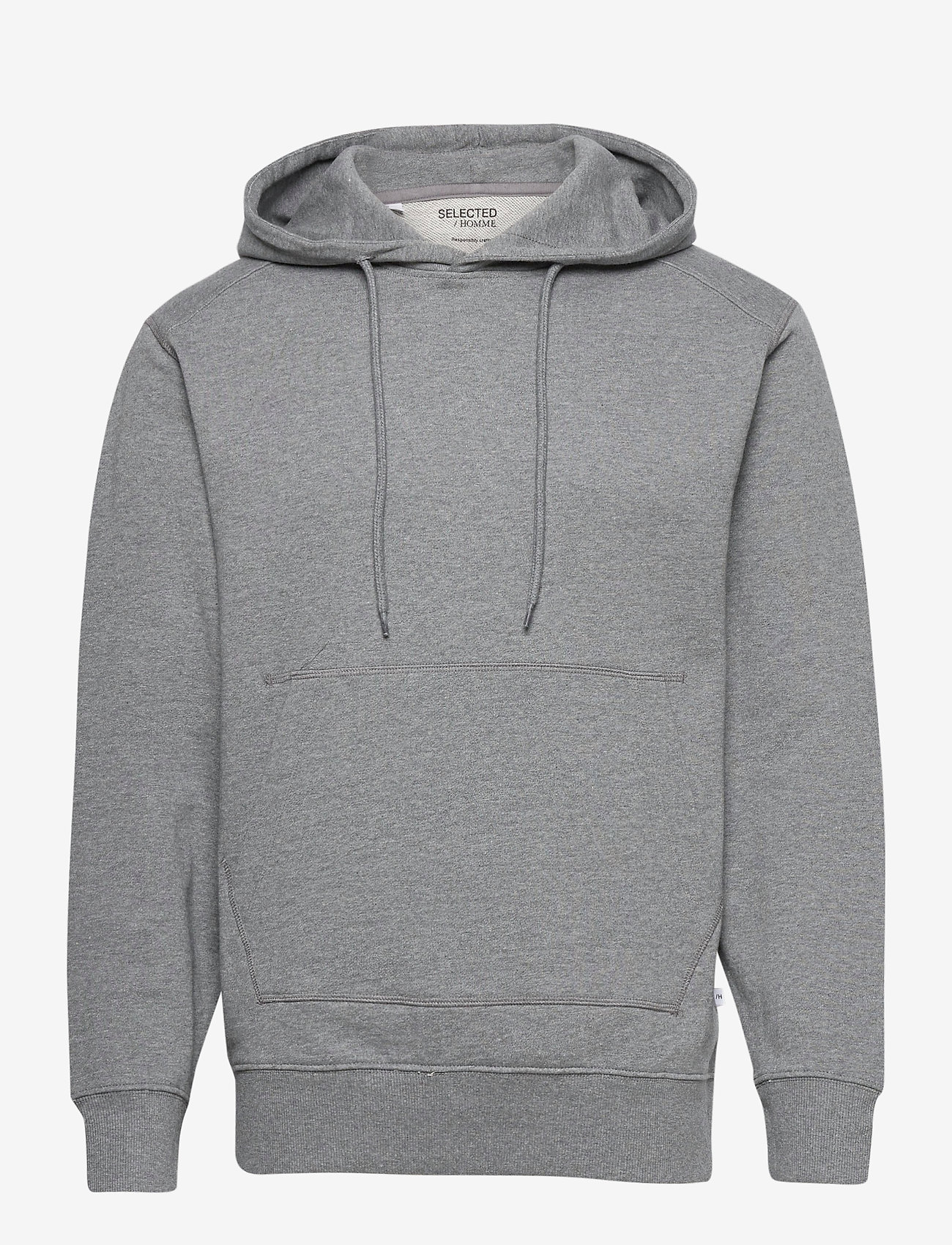 Selected Homme - SLHJACKSON380 HOOD SWEAT S - medium grey melange - 0