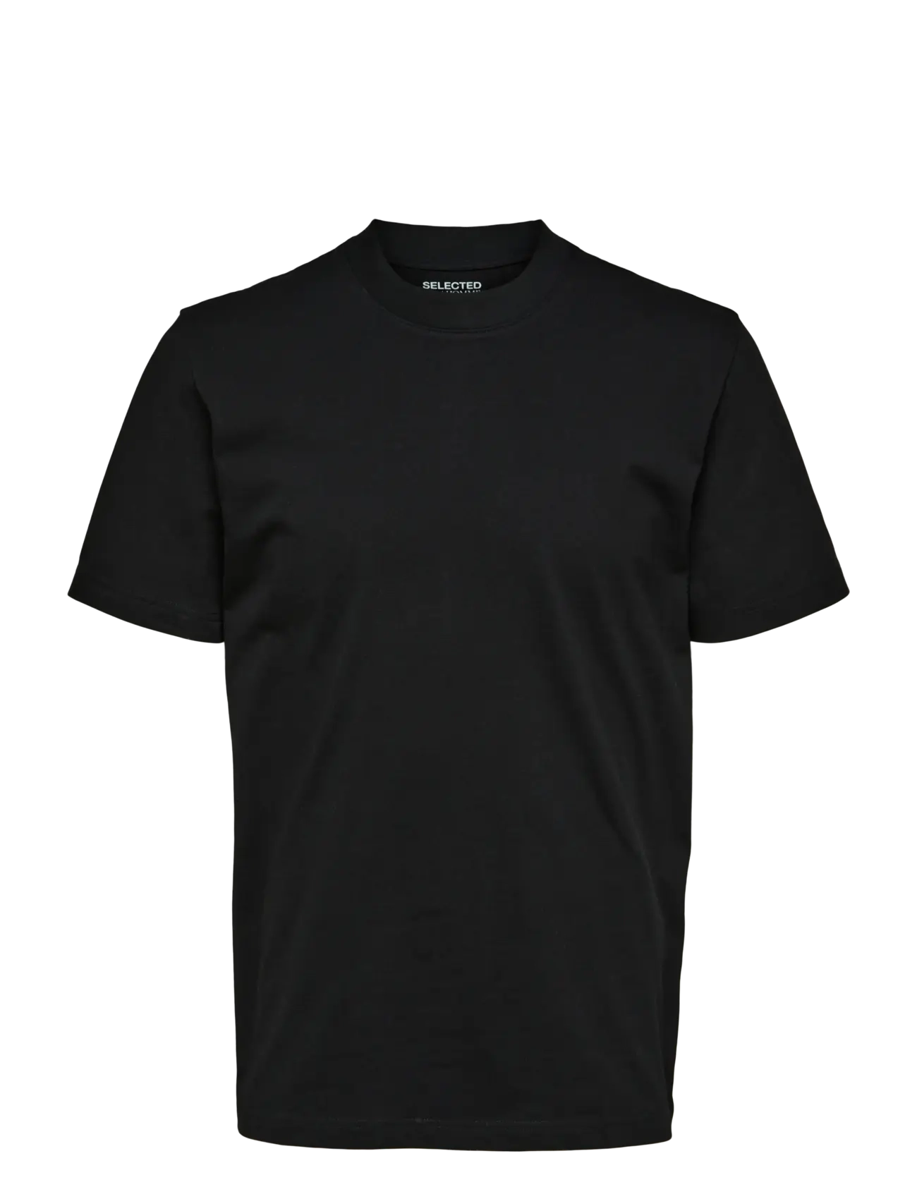 Selected SLMCOLMAN SS O-NECK TEE NOOS - T-shirts - BLACK / black