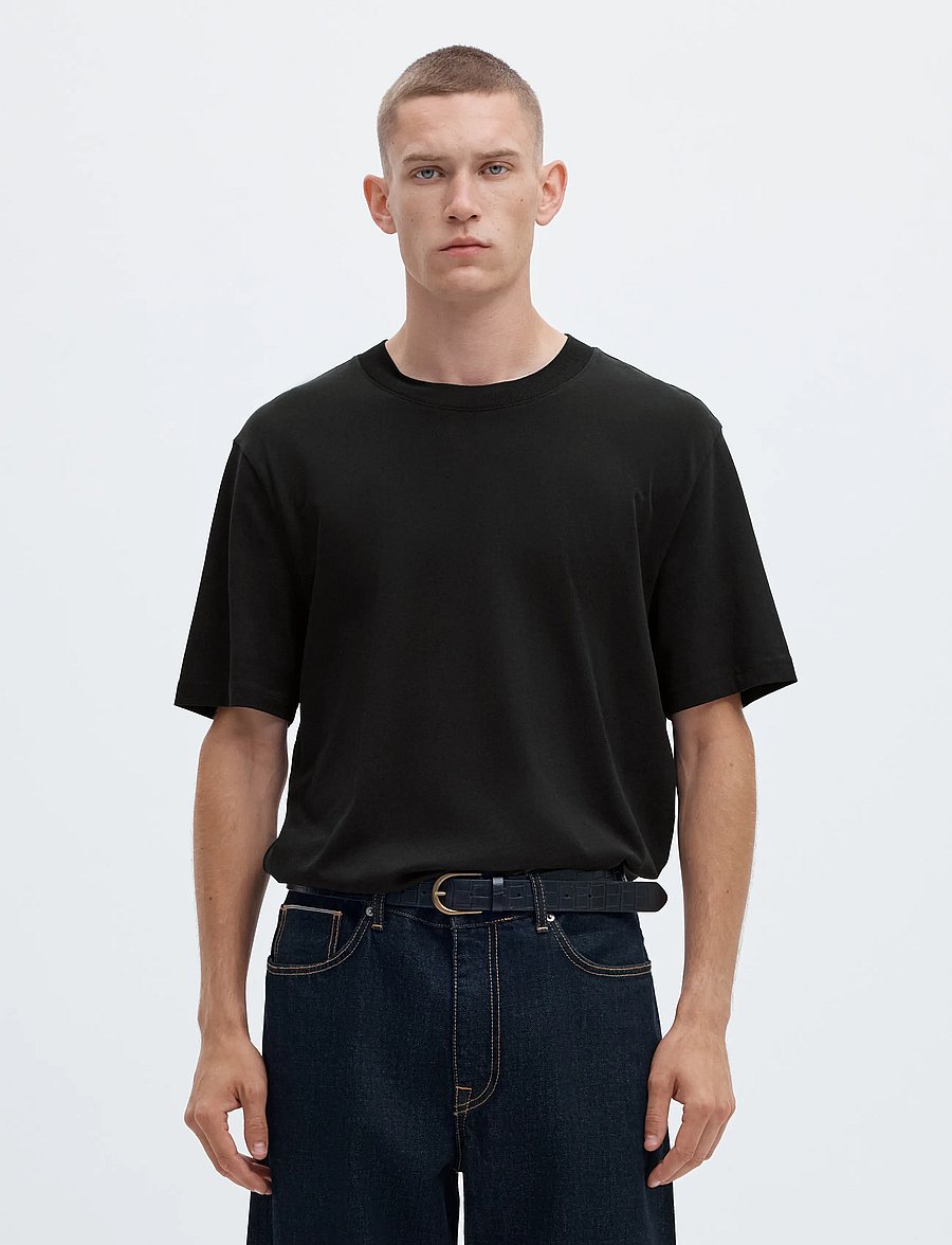 Selected - SLHCOLMAN SS O-NECK TEE NOOS - short-sleeved t-shirts - black - 0