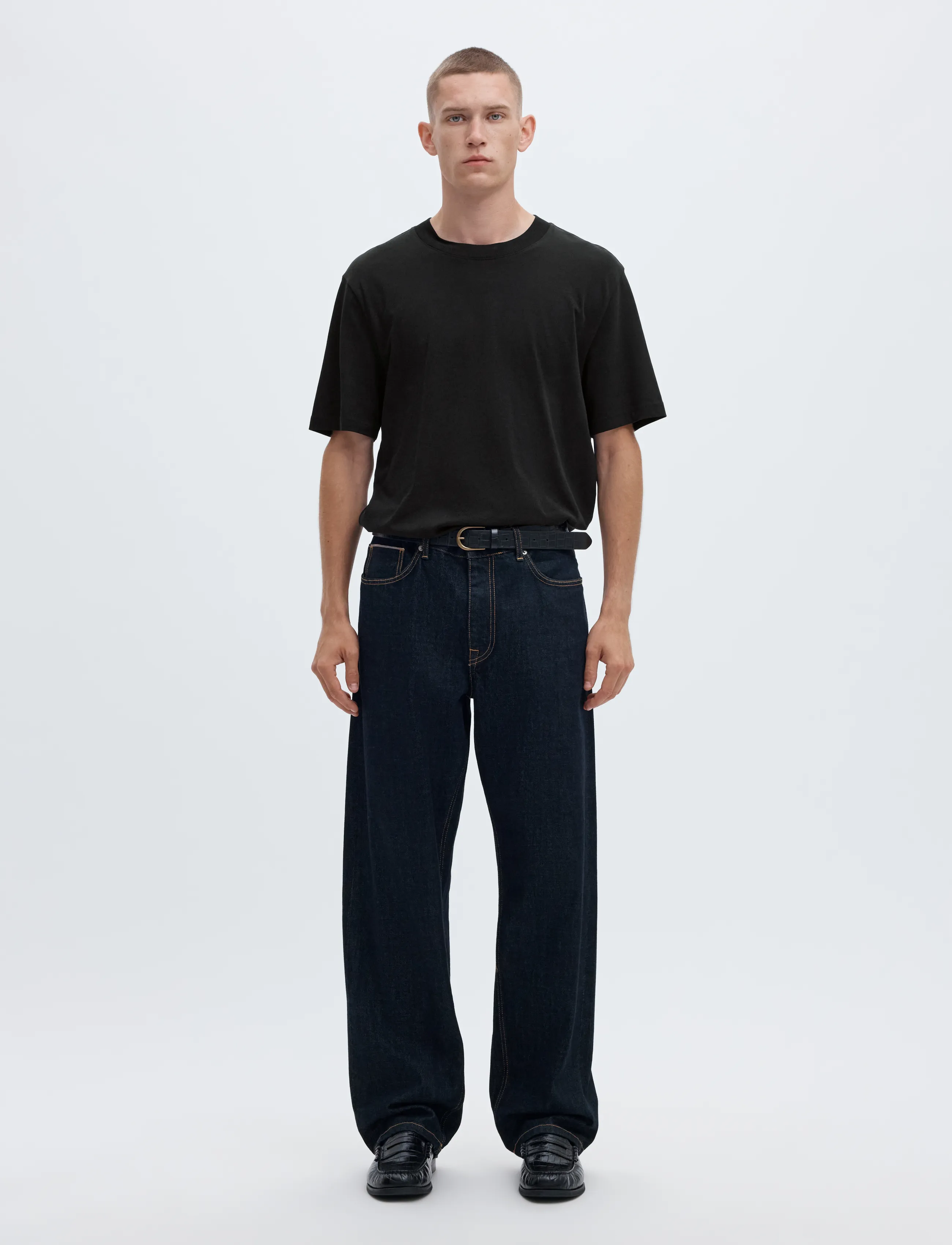 SELECTED Slmcolman Ss O-Neck Tee Noos t-shirts - bas herr – bild 3