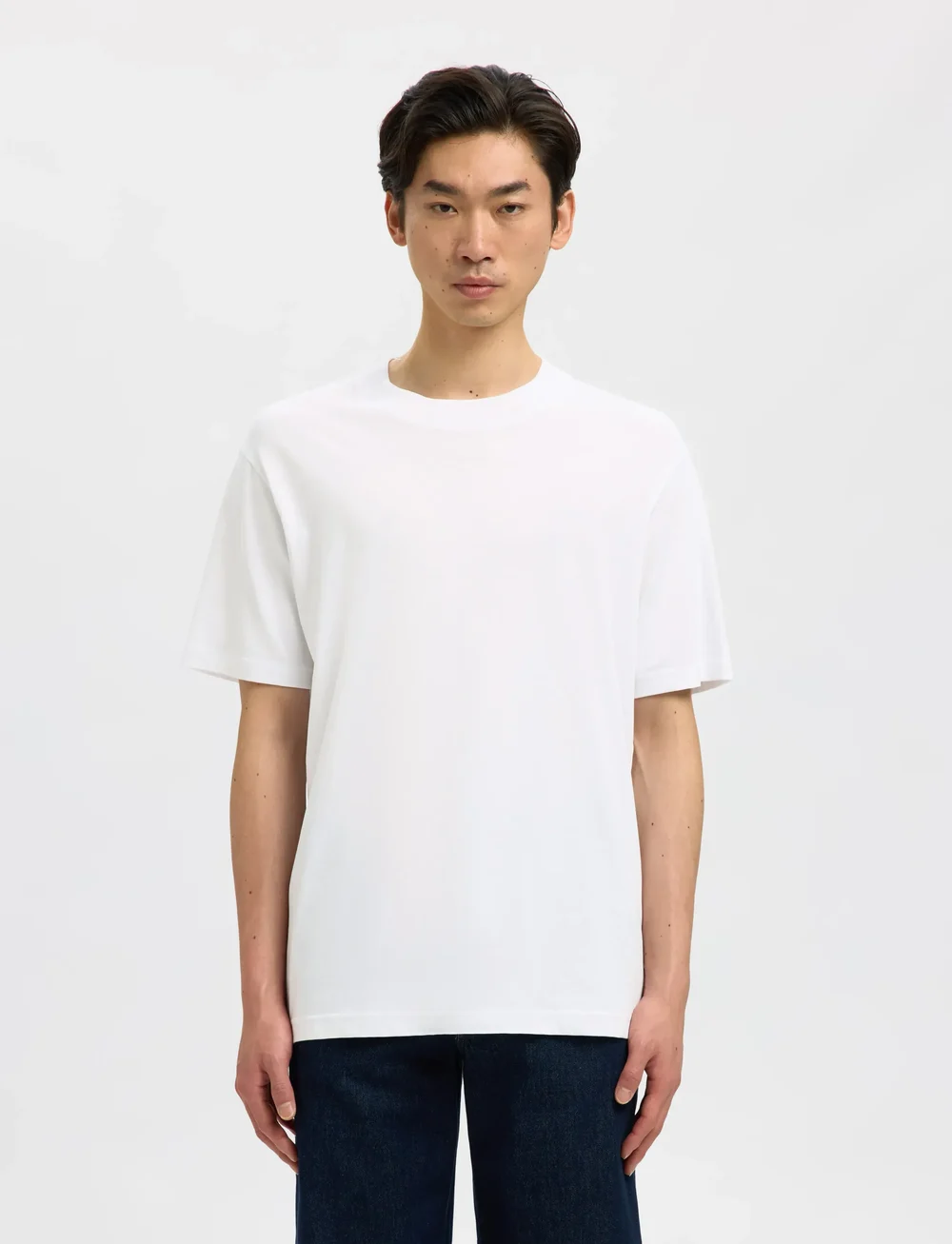 Selected - SLHCOLMAN SS O-NECK TEE NOOS - short-sleeved t-shirts - bright white - 0