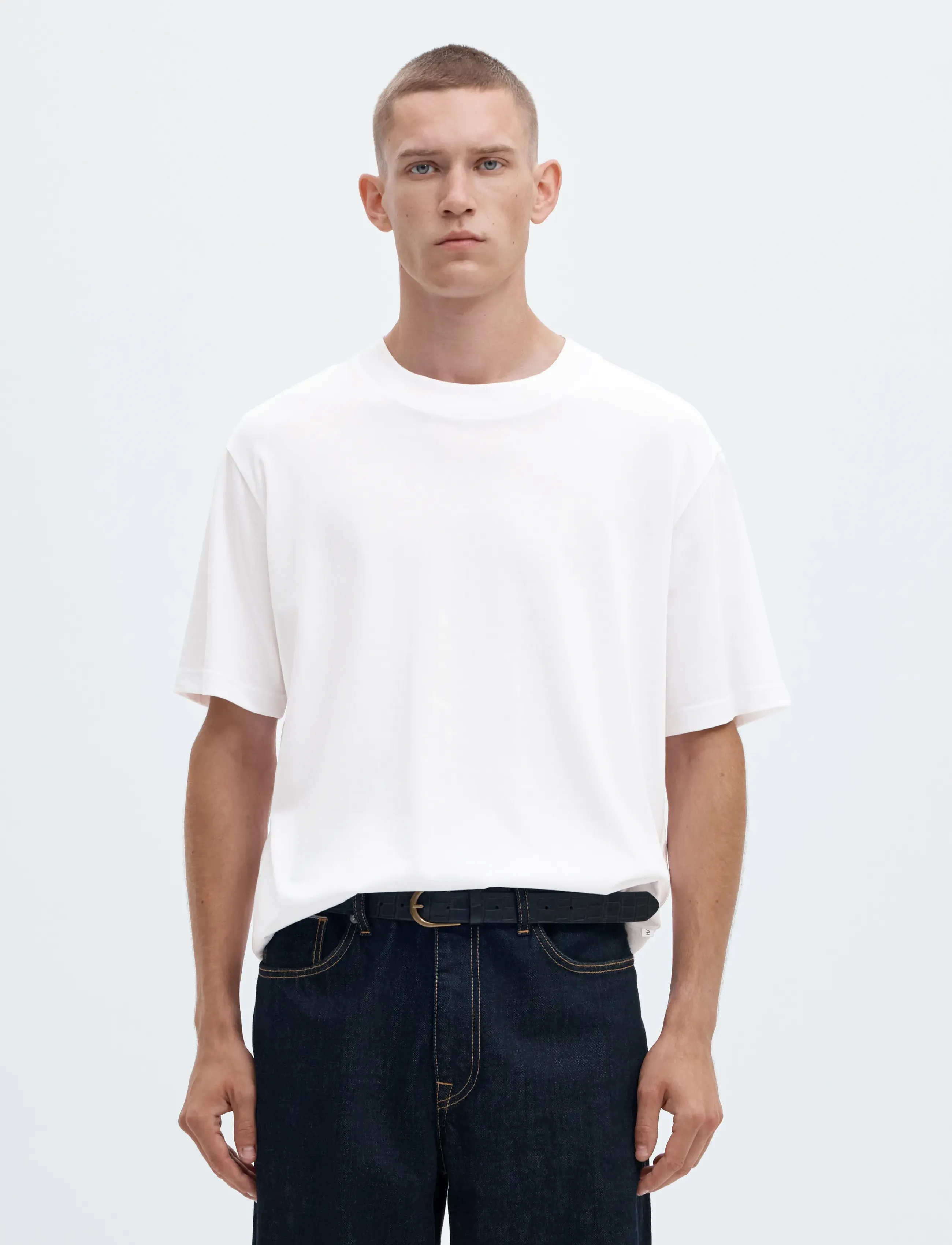 Selected SLMCOLMAN SS O-NECK TEE NOOS - Kurzärmelige T-Shirts - BRIGHT WHITE / white