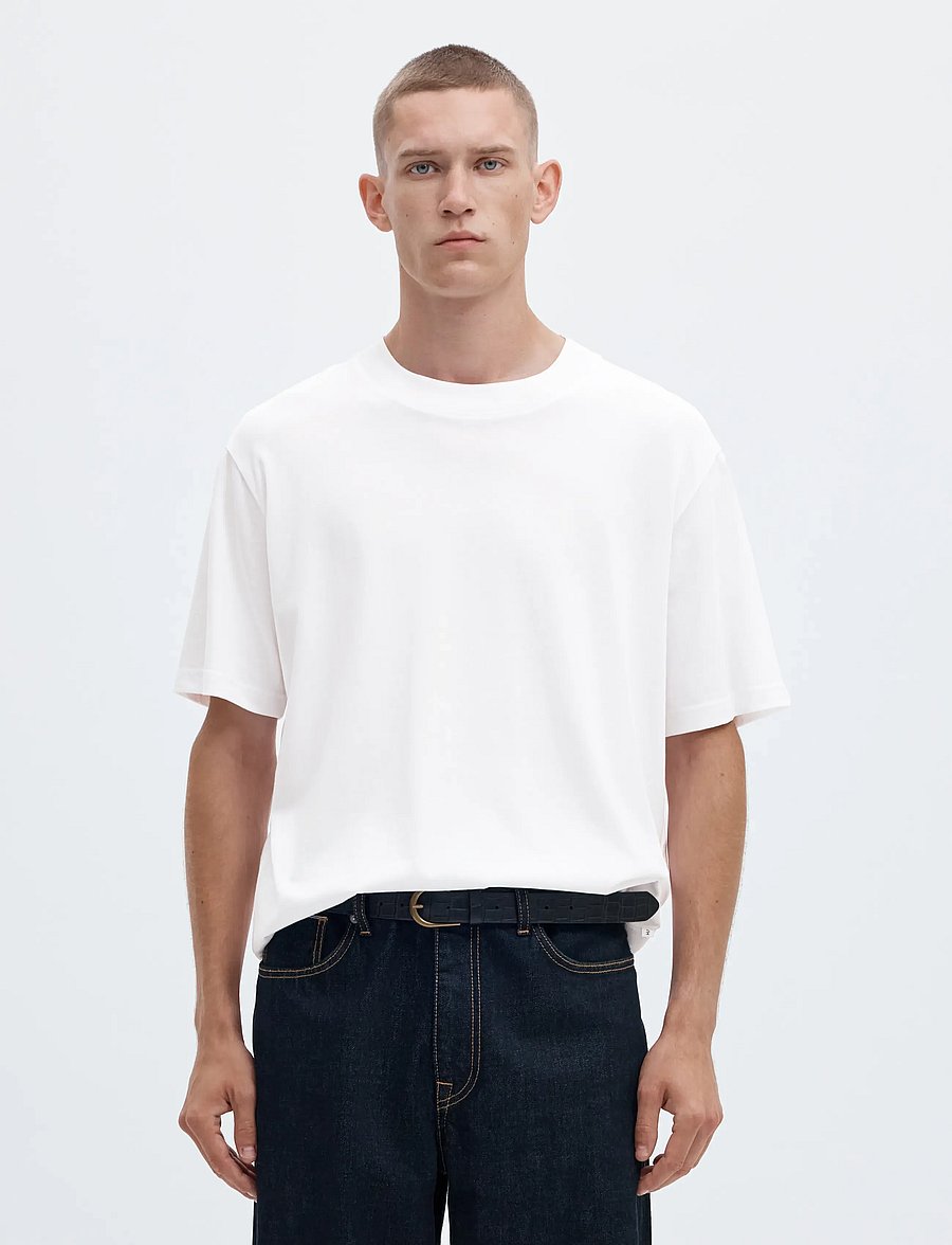 Selected - SLMCOLMAN SS O-NECK TEE NOOS - short-sleeved t-shirts - bright white - 0
