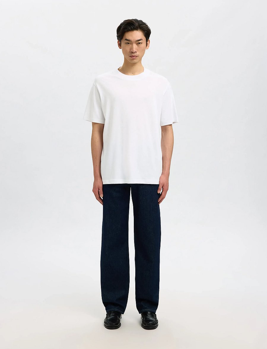 Selected - SLMCOLMAN SS O-NECK TEE NOOS - kurzärmelig - bright white - 4