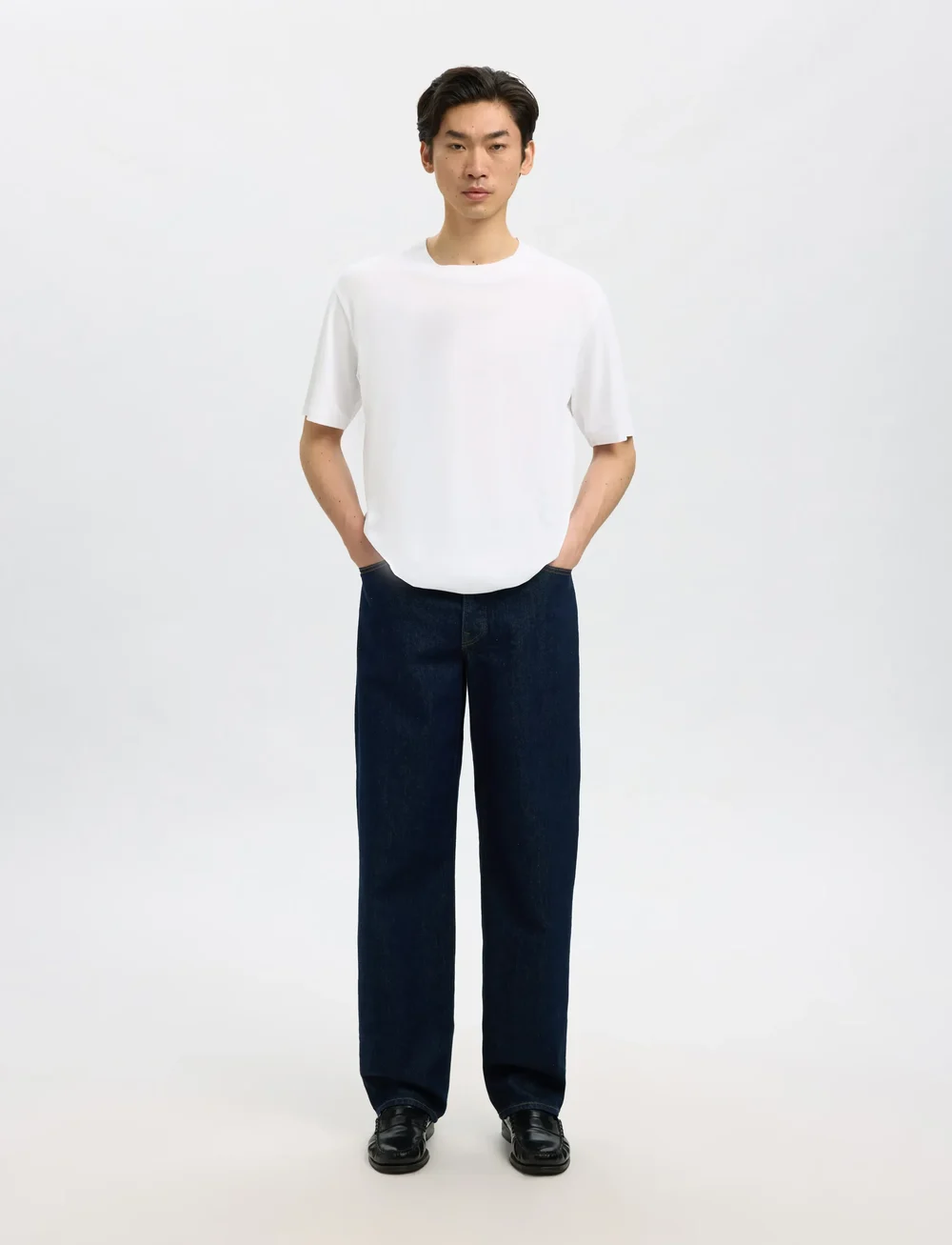 Selected - SLHCOLMAN SS O-NECK TEE NOOS - short-sleeved t-shirts - bright white - 5