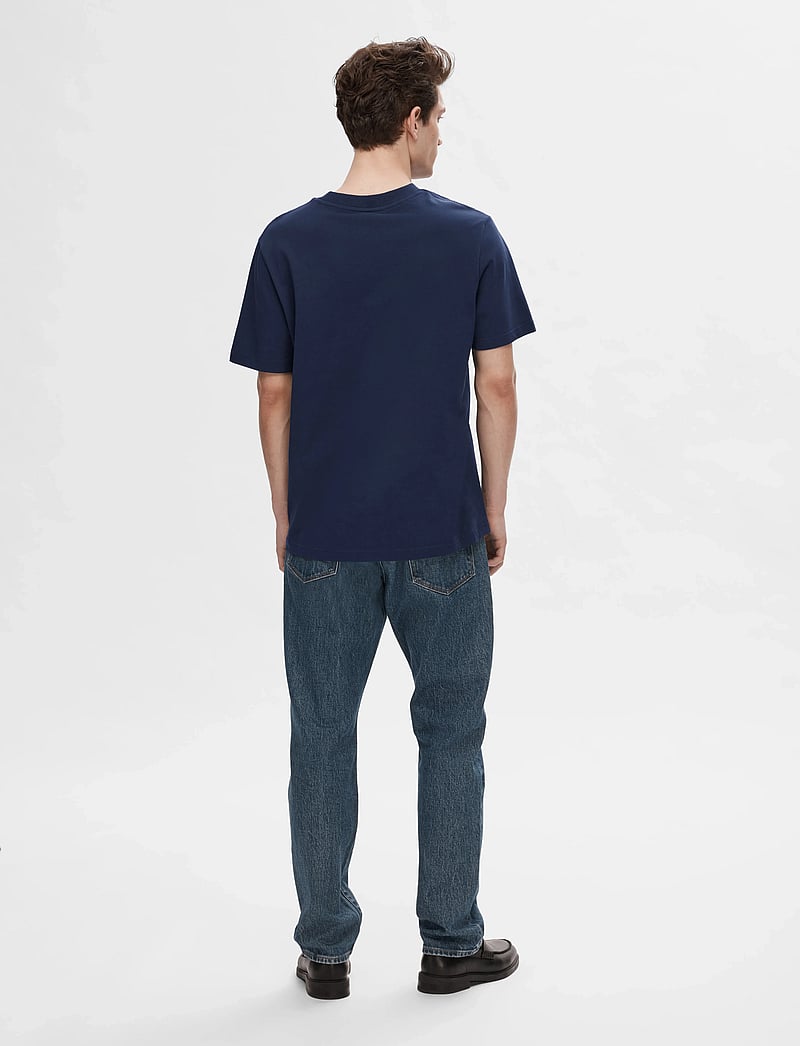 Selected - SLHCOLMAN SS O-NECK TEE NOOS - kurzärmelig - navy blazer - 3