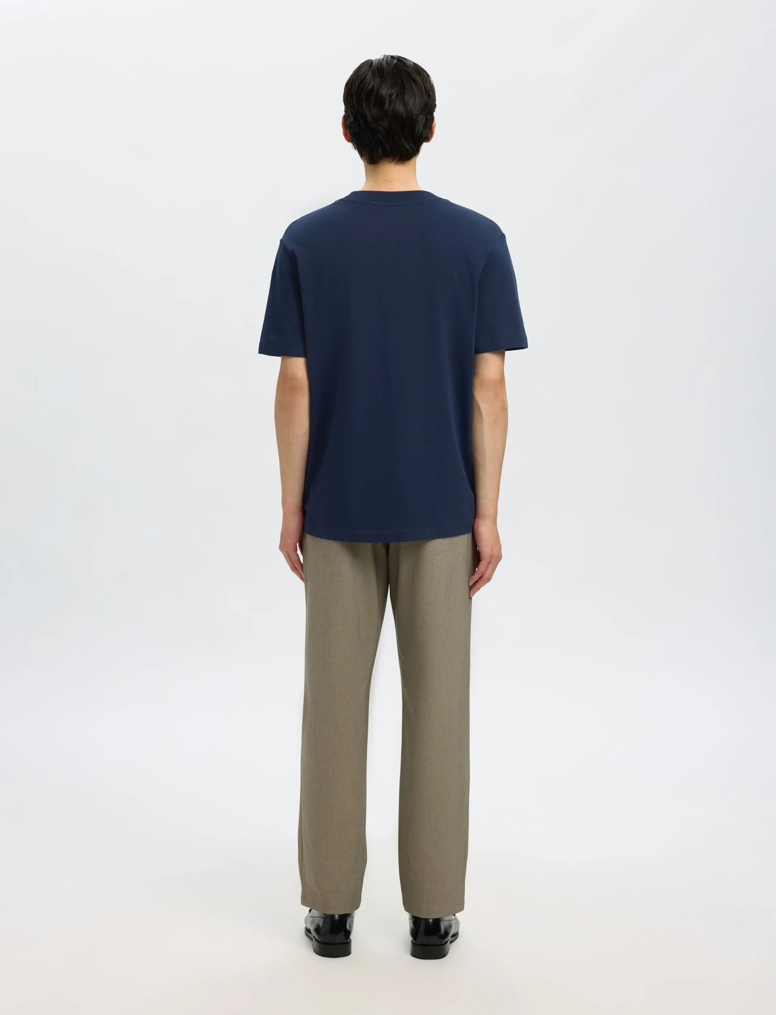 Selected - SLMCOLMAN SS O-NECK TEE NOOS - kortærmede t-shirts - navy blazer - 3