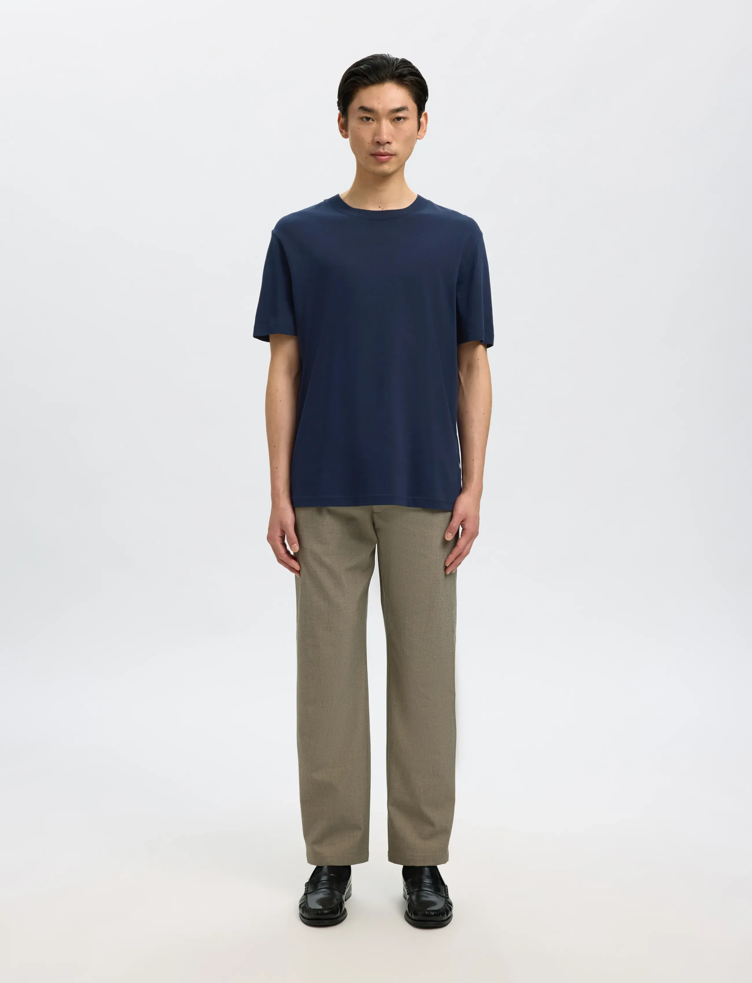 Selected - SLMCOLMAN SS O-NECK TEE NOOS - kortærmede t-shirts - navy blazer - 4