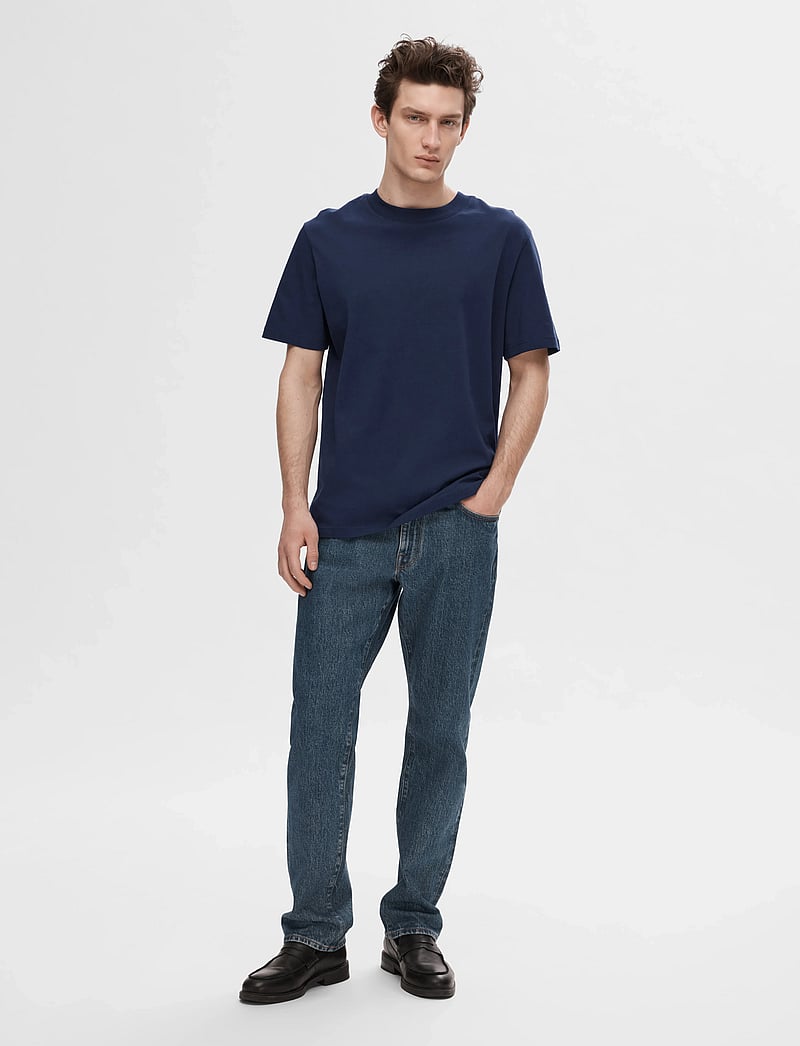 Selected - SLHCOLMAN SS O-NECK TEE NOOS - kurzärmelig - navy blazer - 5