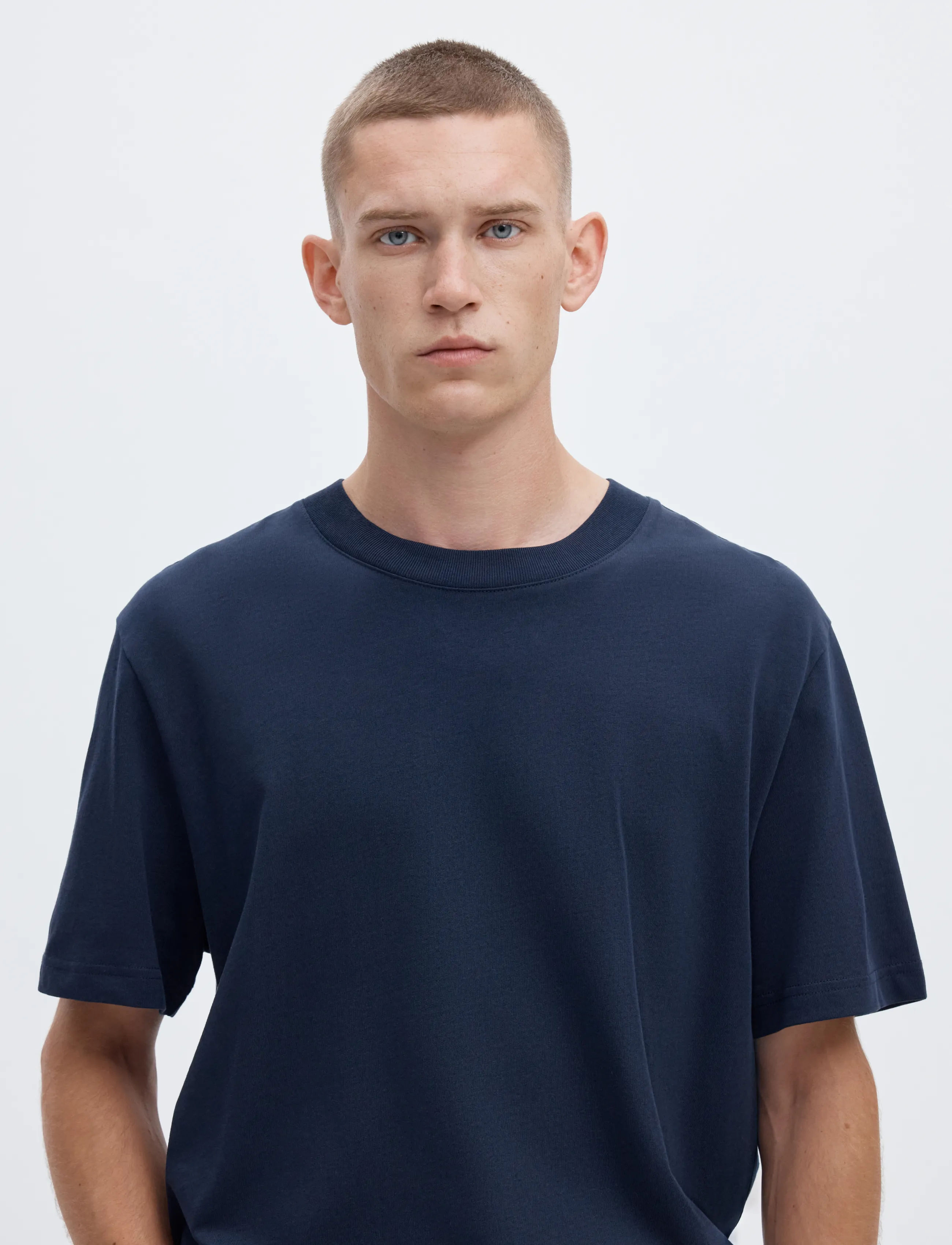 Selected - SLMCOLMAN SS O-NECK TEE NOOS - kortærmede t-shirts - navy blazer - 5