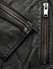 Selected Homme - SLHICONIC RACER LEATHER JKT W - black - 3