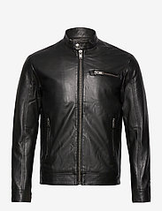 Selected Homme - SLHICONIC CLASSIC LEATHER JKT W - black - 0