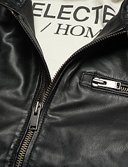 Selected Homme - SLHICONIC CLASSIC LEATHER JKT W - black - 2