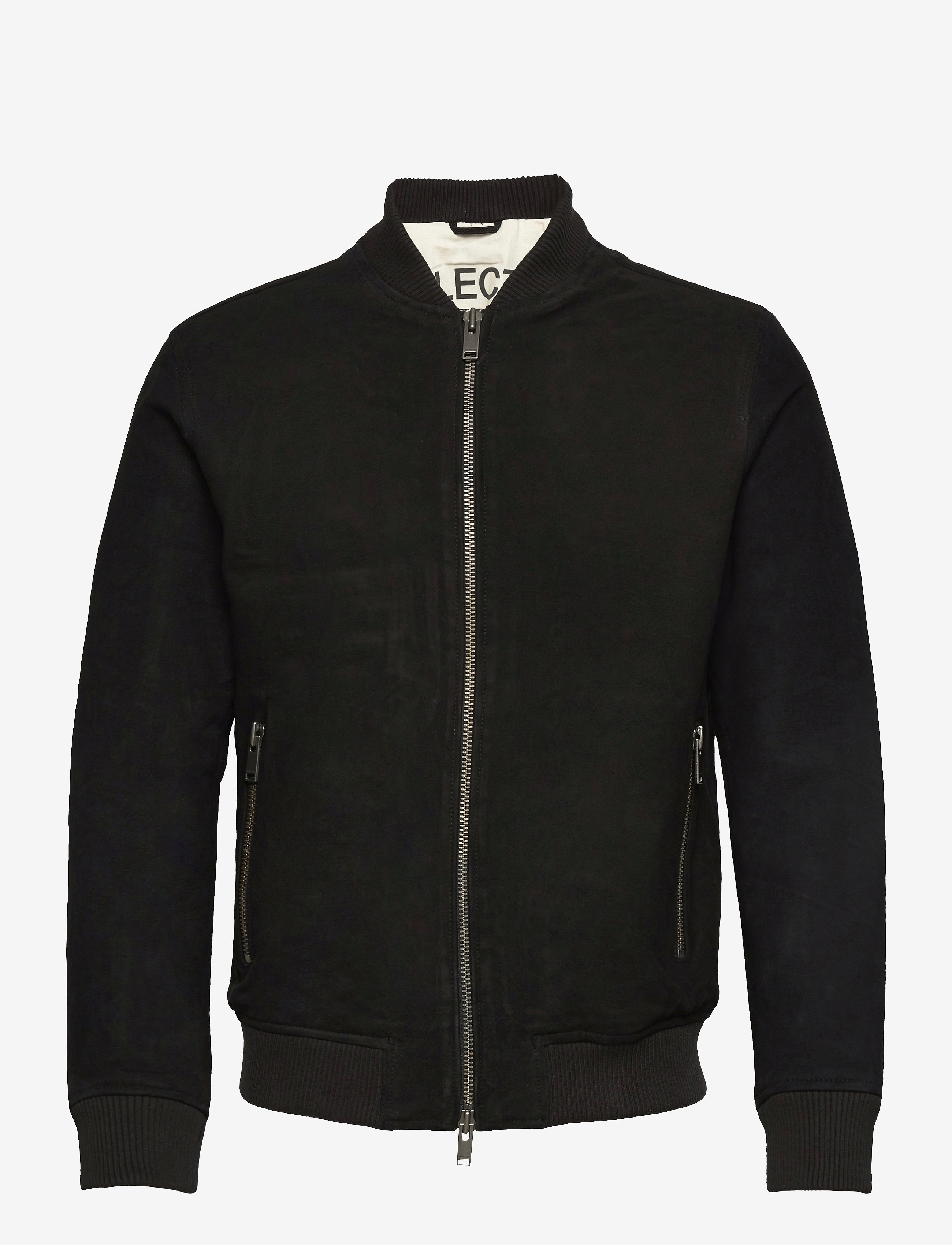 Selected Homme - SLHICONIC BOMBER SUEDE JKT W - black - 0